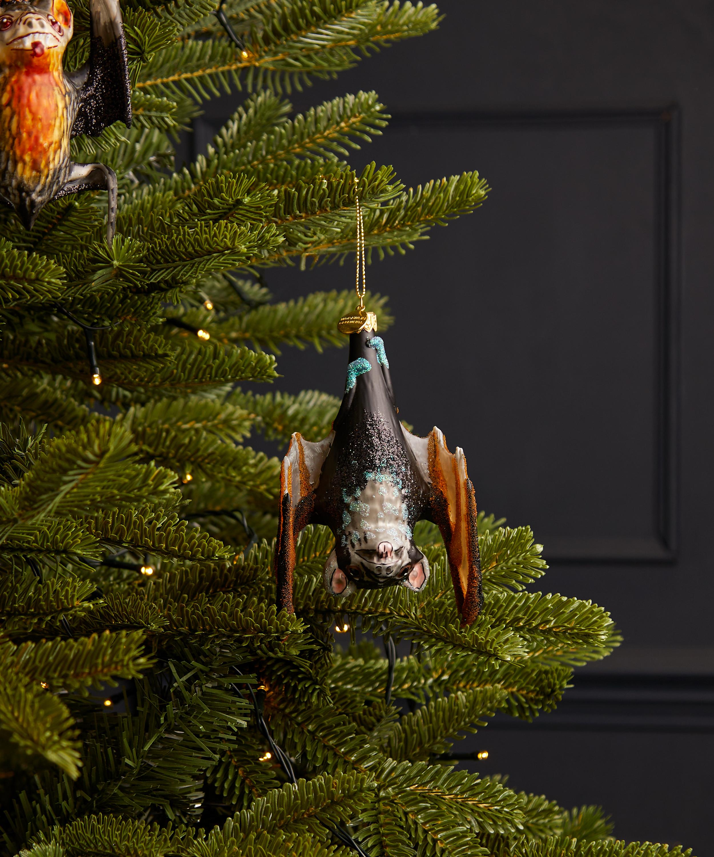 Christmas - Hanging Bat Glass Ornament image number 1