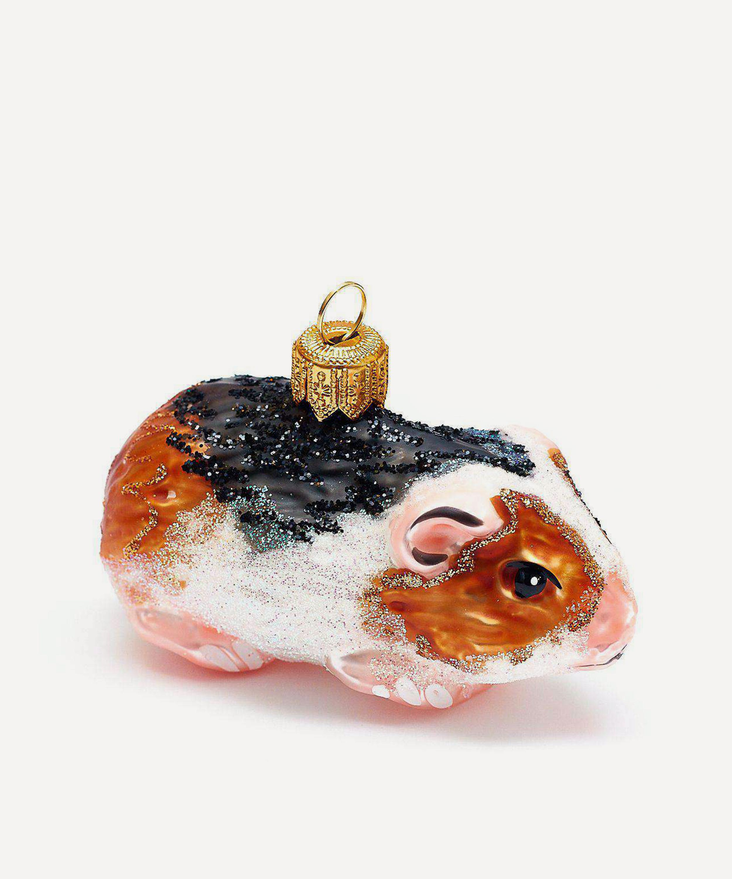 Christmas - Guinea Pig Glass Ornament image number 0
