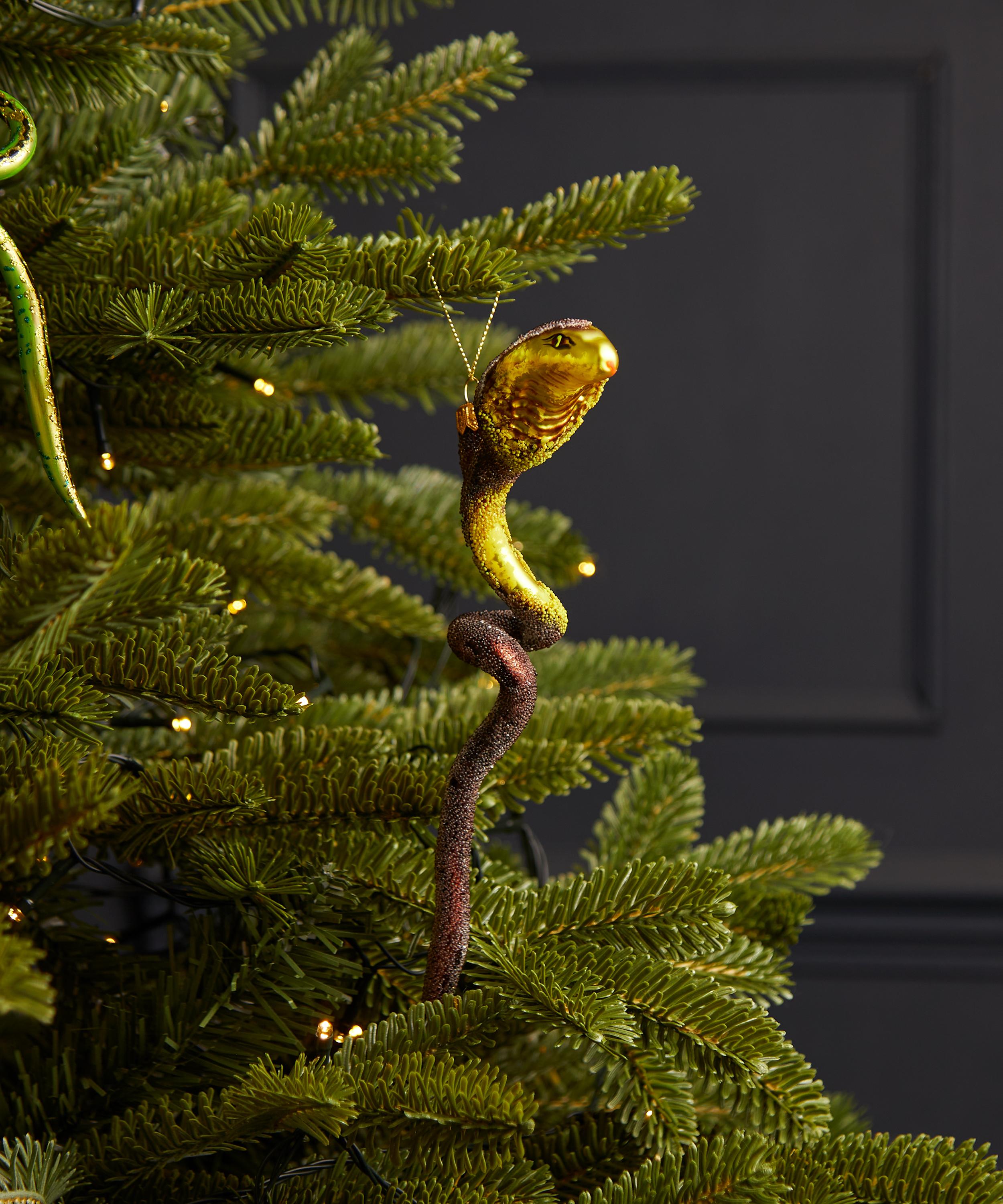 Christmas - Cobra Snake Glass Ornament image number 1