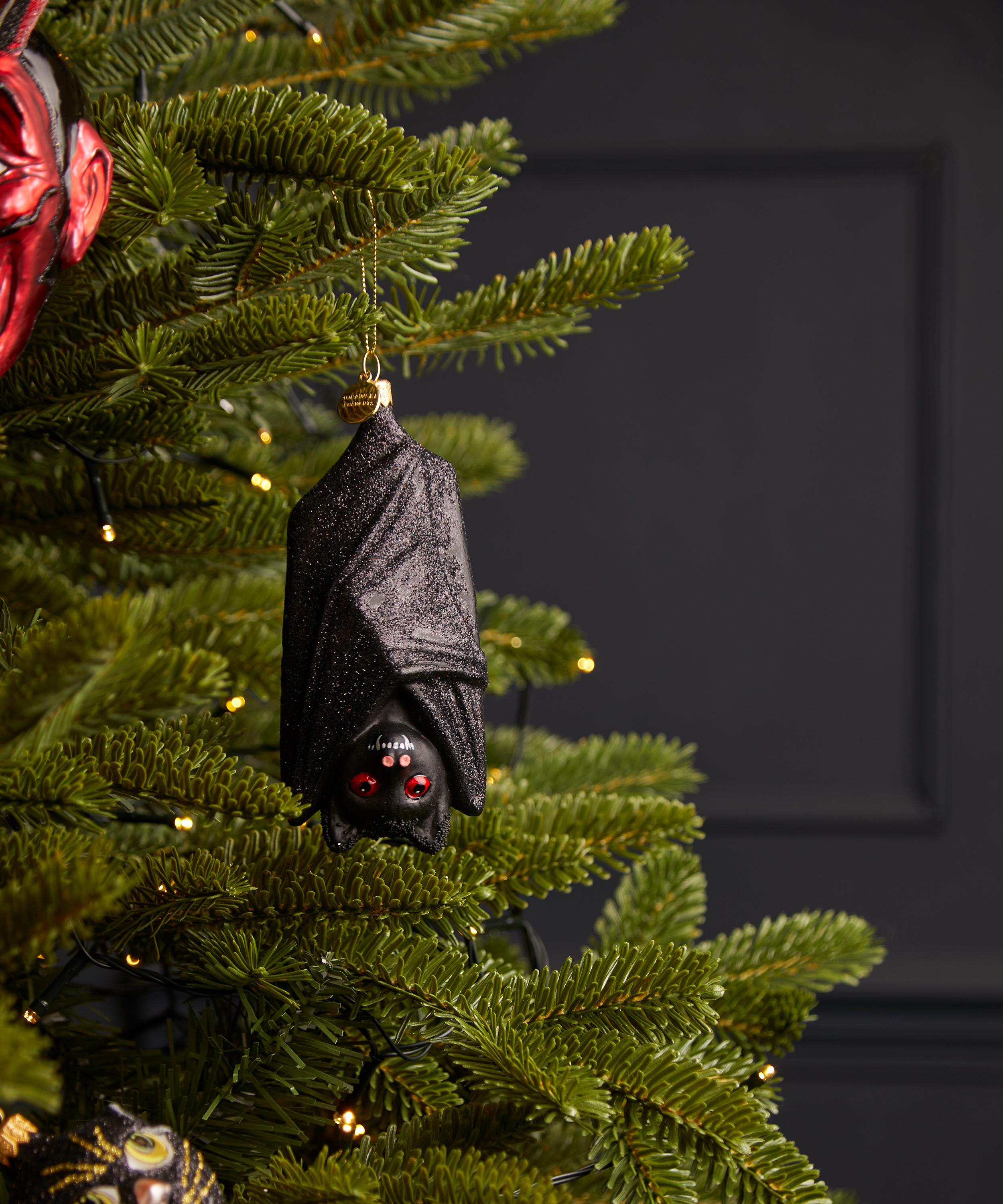 Christmas - Hanging Bat Glass Ornament image number 1