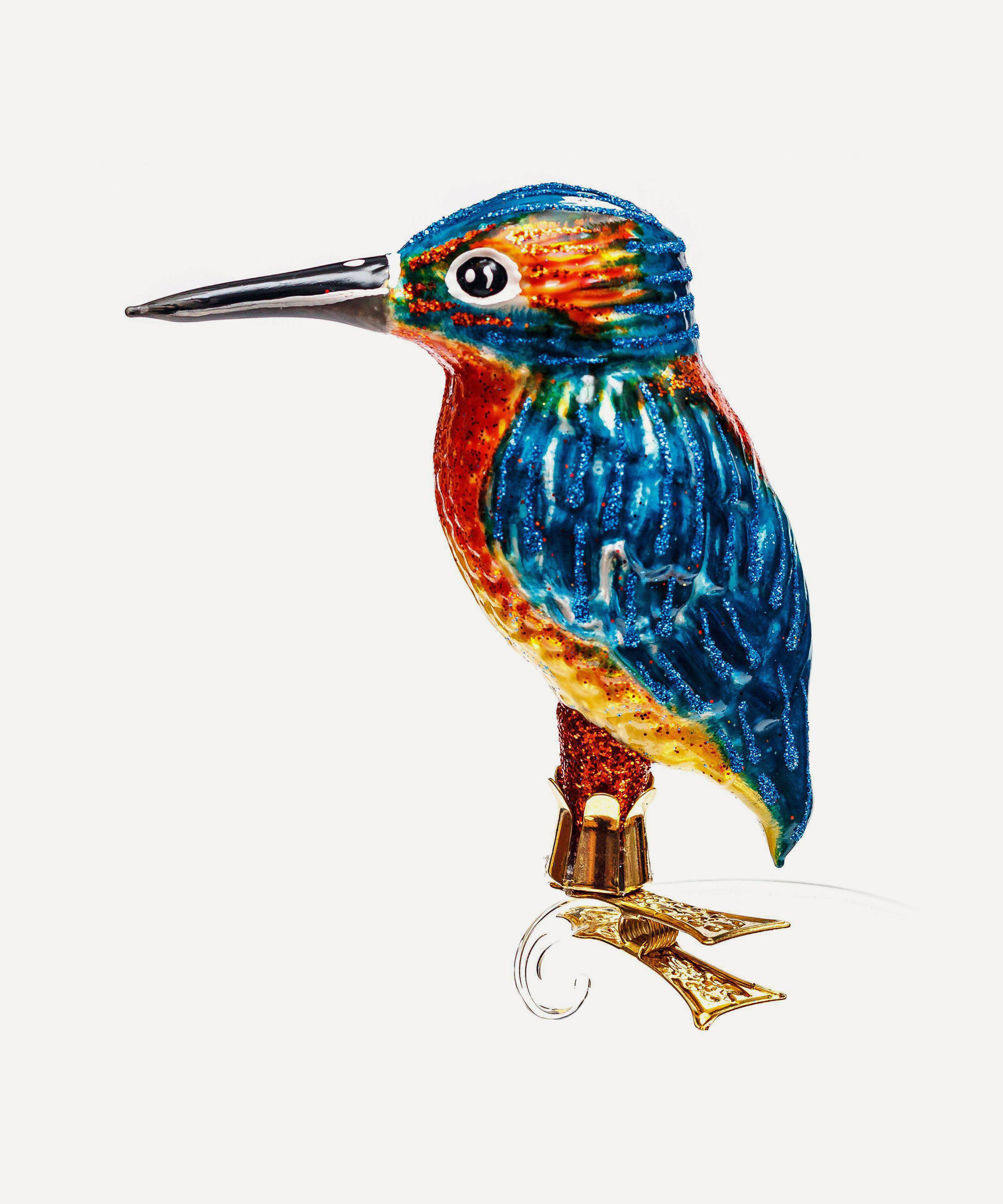 Christmas - Kingfisher Clip Glass Ornament image number 0