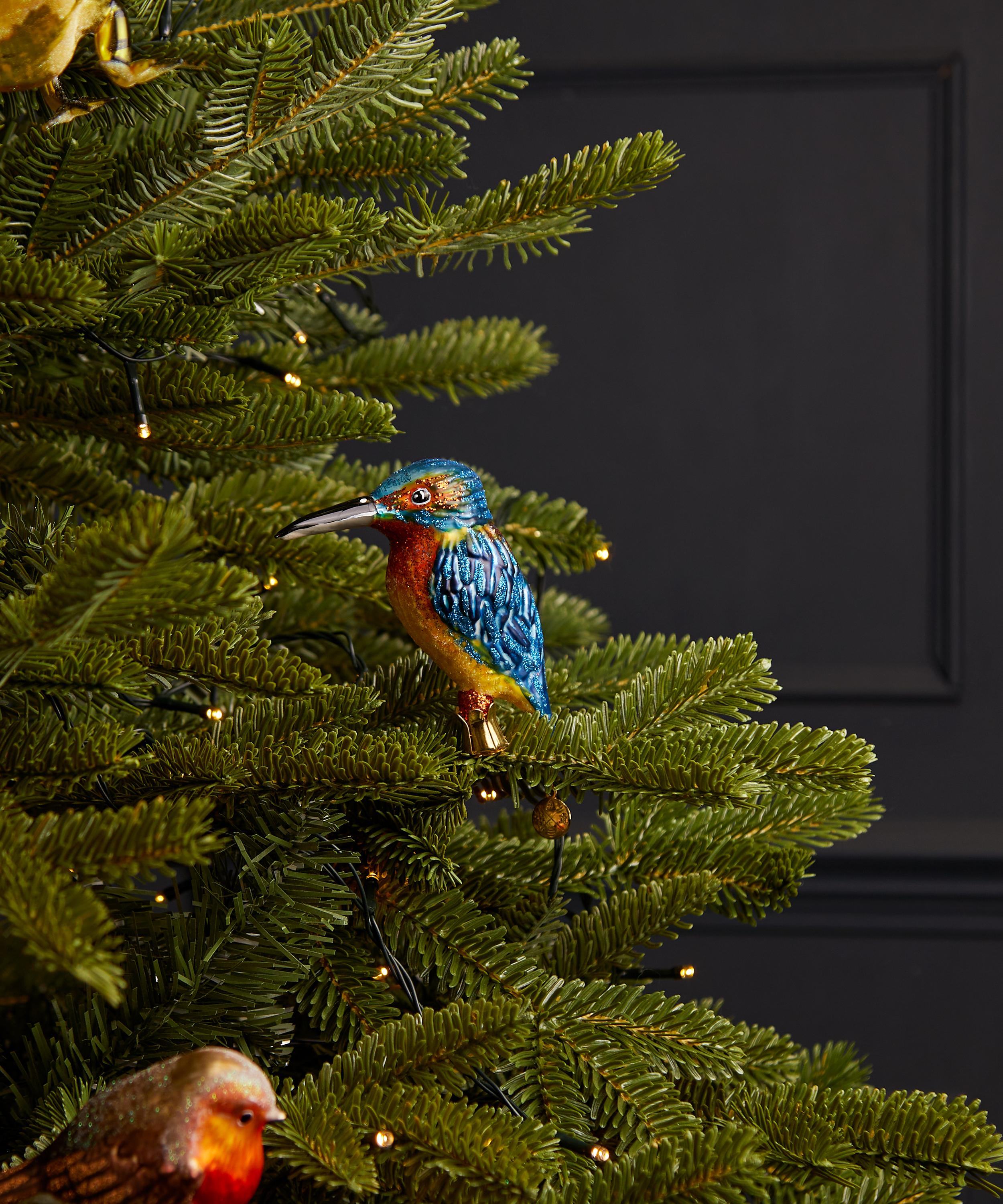 Christmas - Kingfisher Clip Glass Ornament image number 1