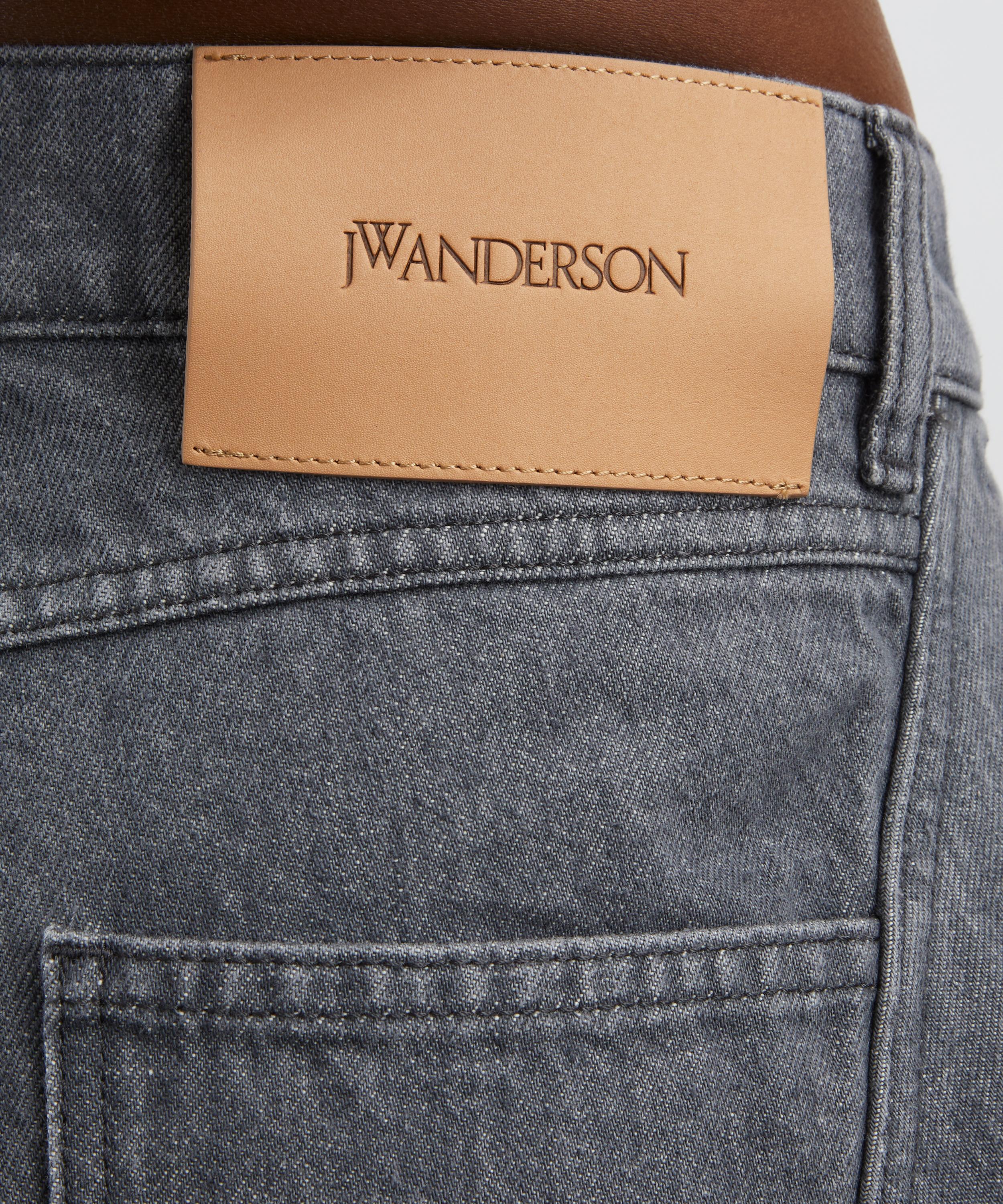 JW Anderson - Light Grey Cropped Sculptural Jeans image number 4