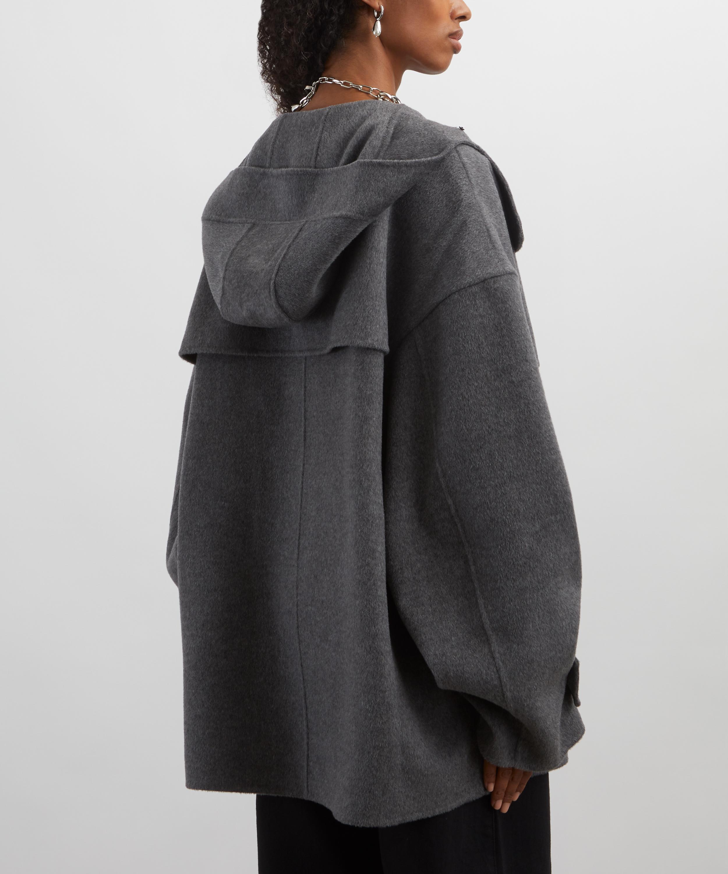 JW Anderson - Grey Melange Oversized Peacoat image number 3