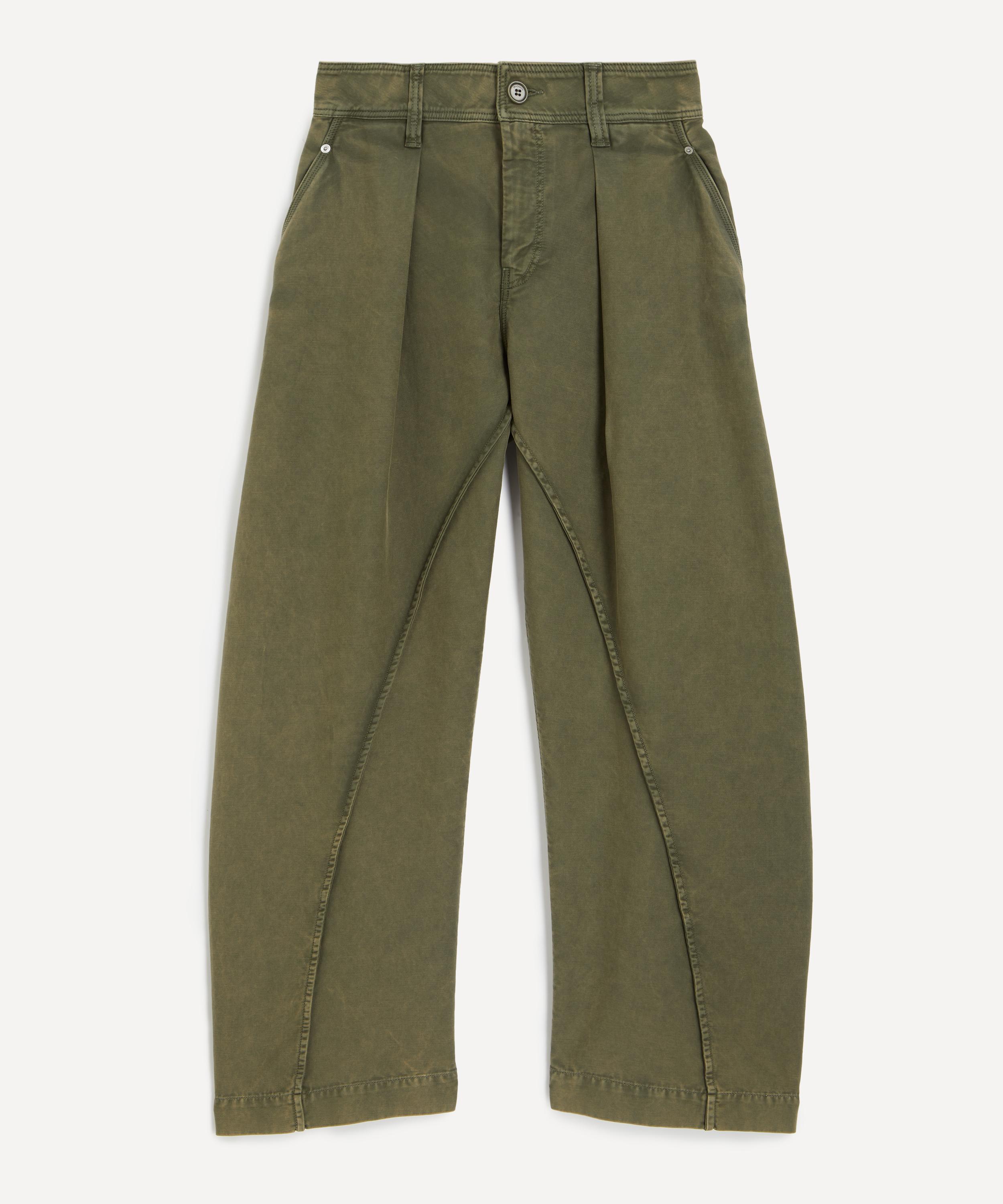 JW Anderson - Olive Twisted Seam Trousers image number 0