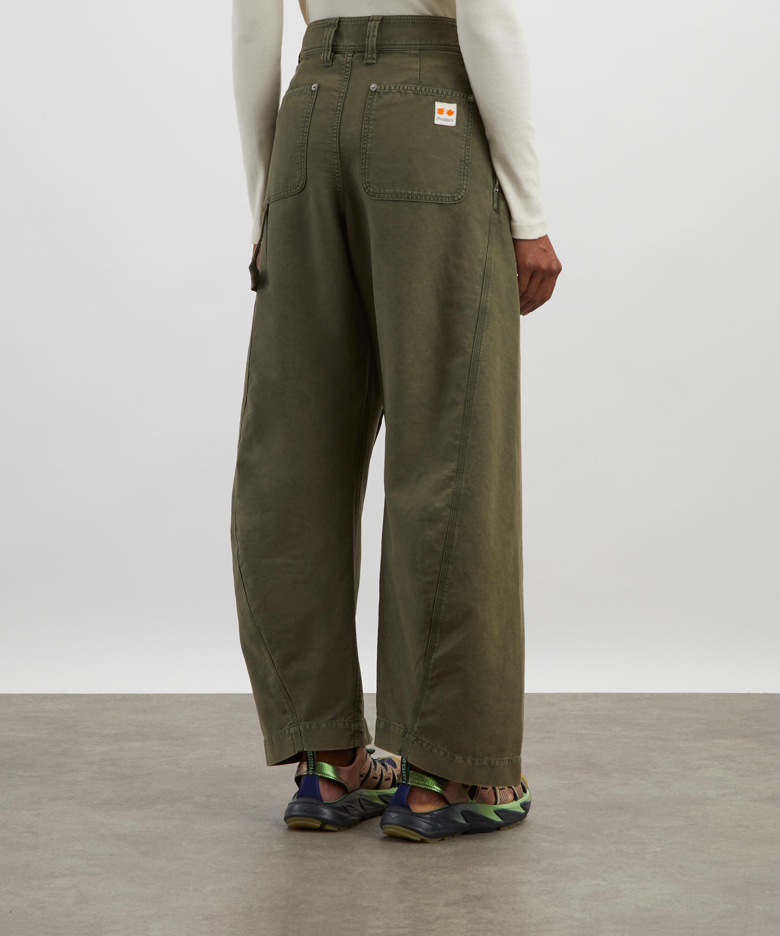 JW Anderson - Olive Twisted Seam Trousers image number 3