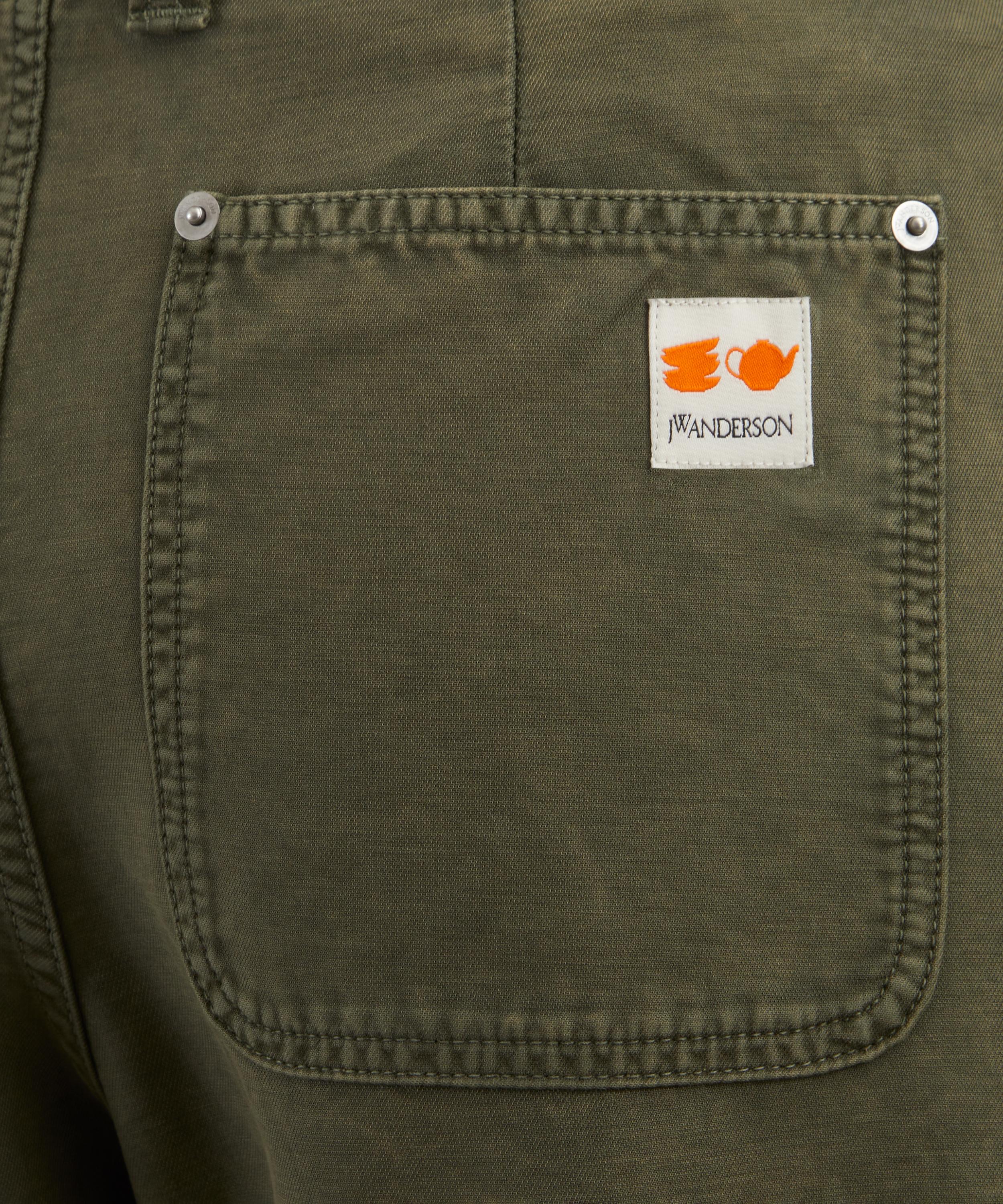 JW Anderson - Olive Twisted Seam Trousers image number 4