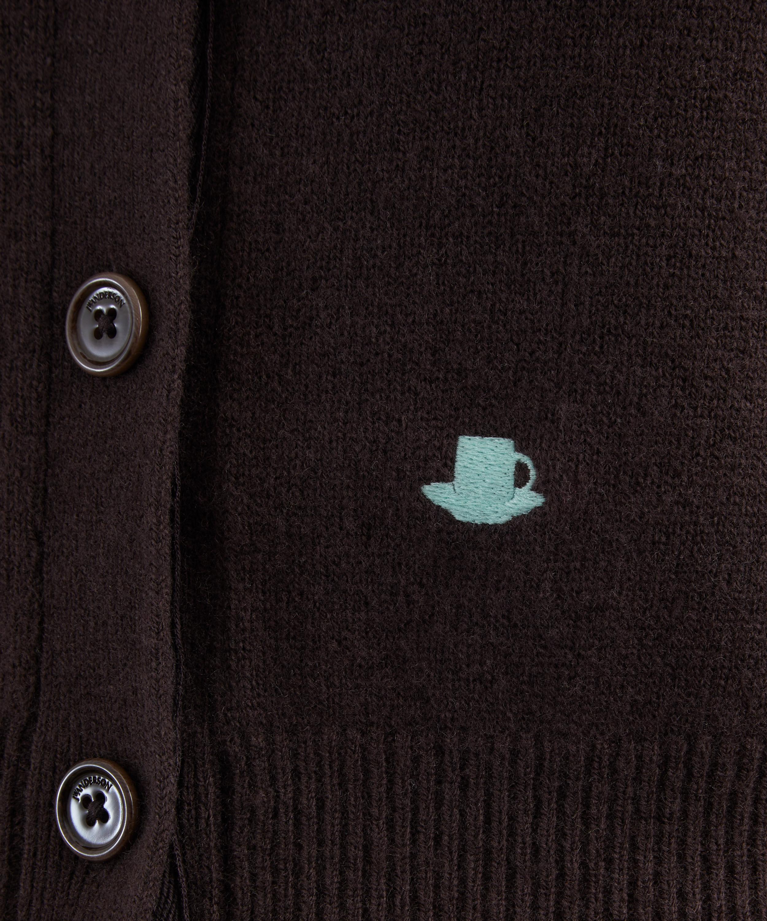 JW Anderson - Contrast Embroidery Wool Cardigan image number 4