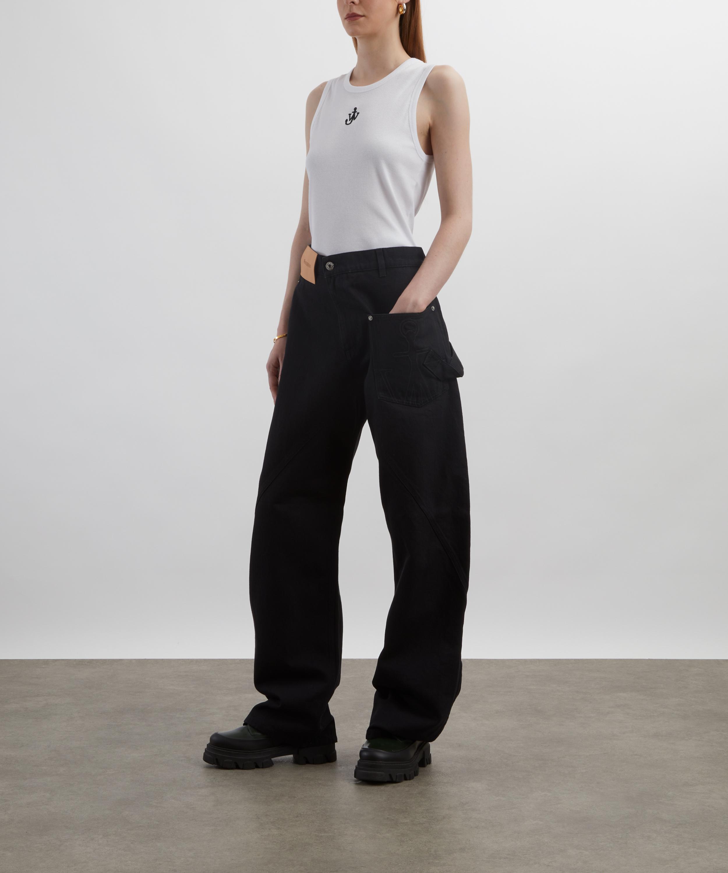 JW Anderson - White Anchor Embroidery Vest image number 1