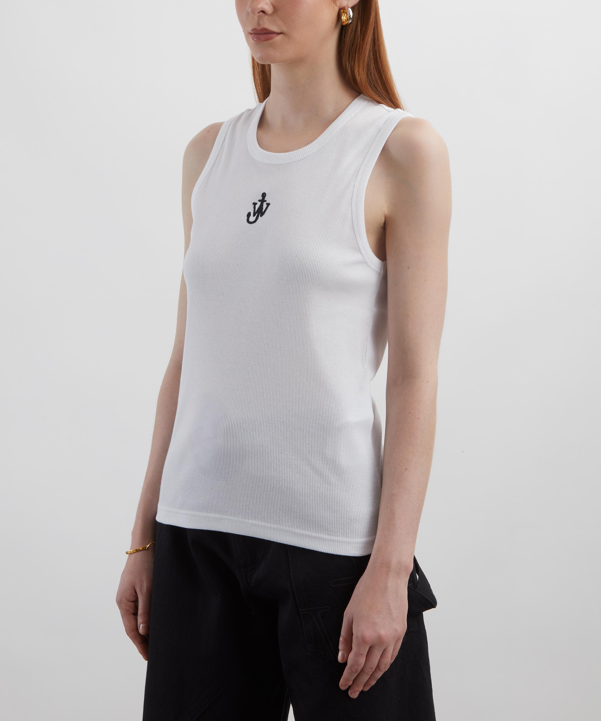 JW Anderson - White Anchor Embroidery Vest image number 2