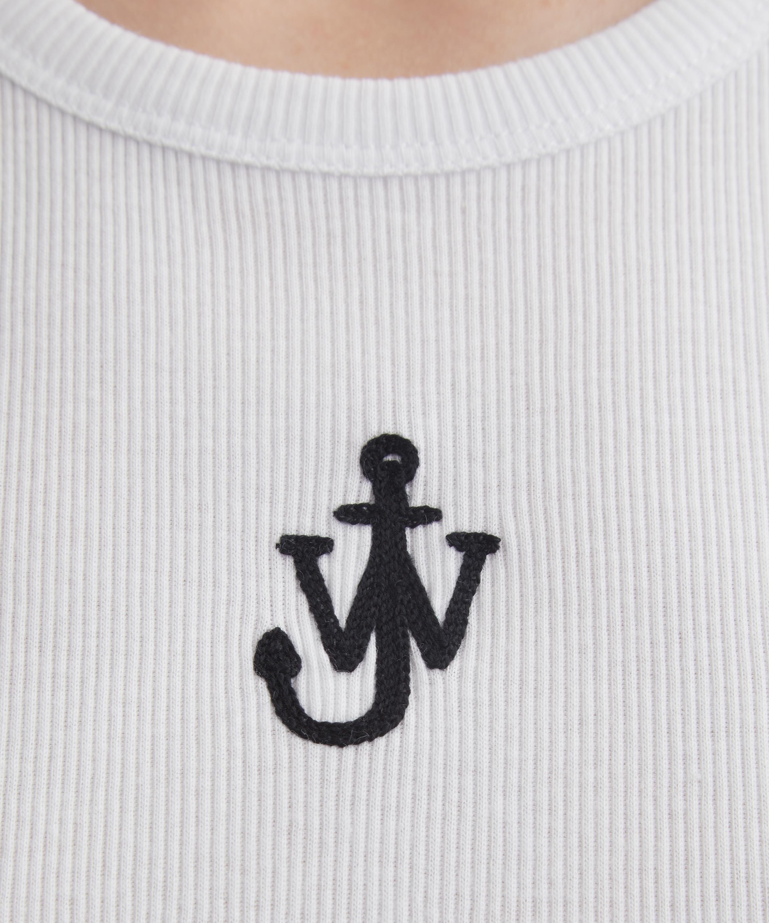 JW Anderson - White Anchor Embroidery Vest image number 4