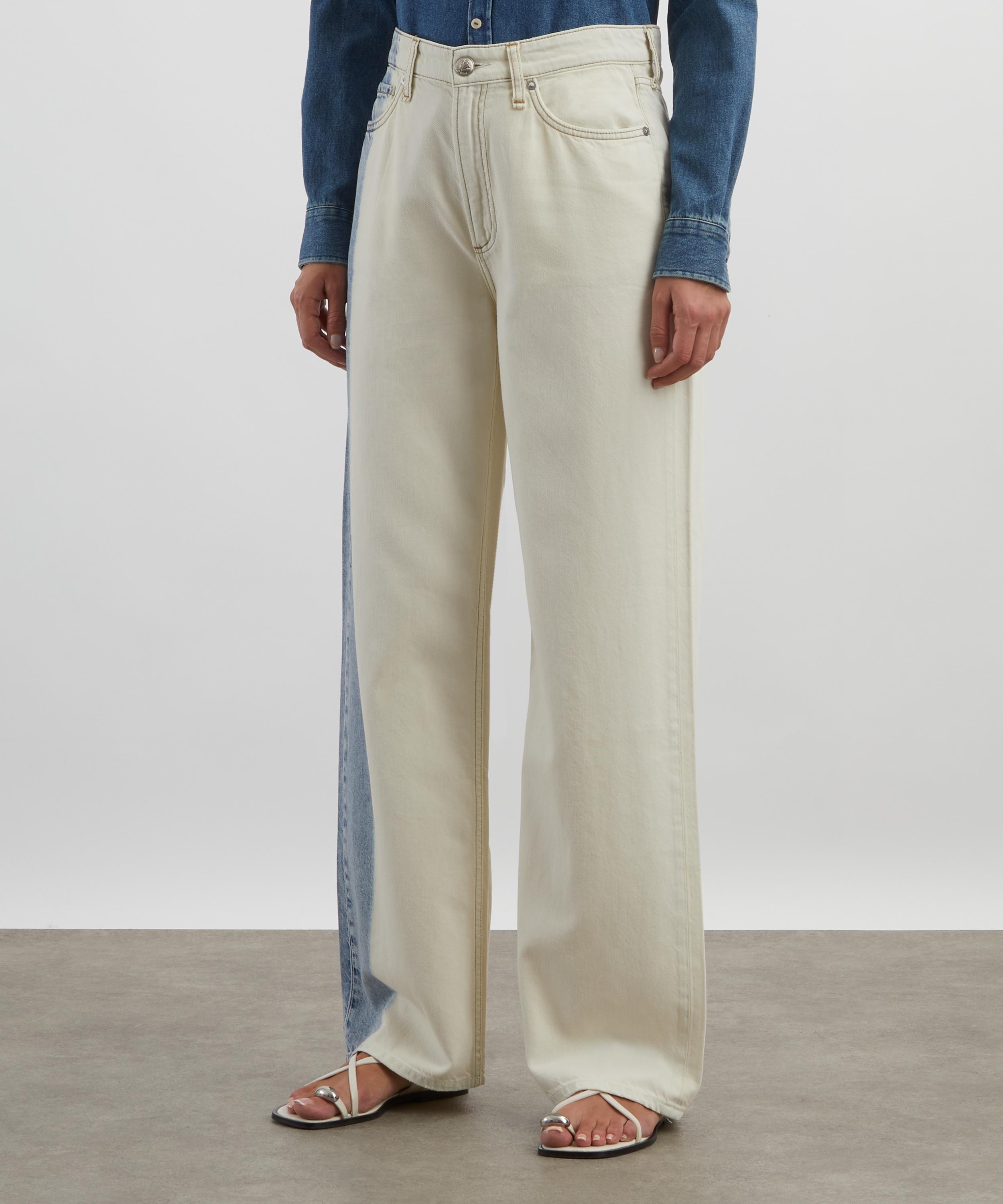 Rag & Bone - Logan Wide-Leg Jeans in Bleach Stripe image number 2