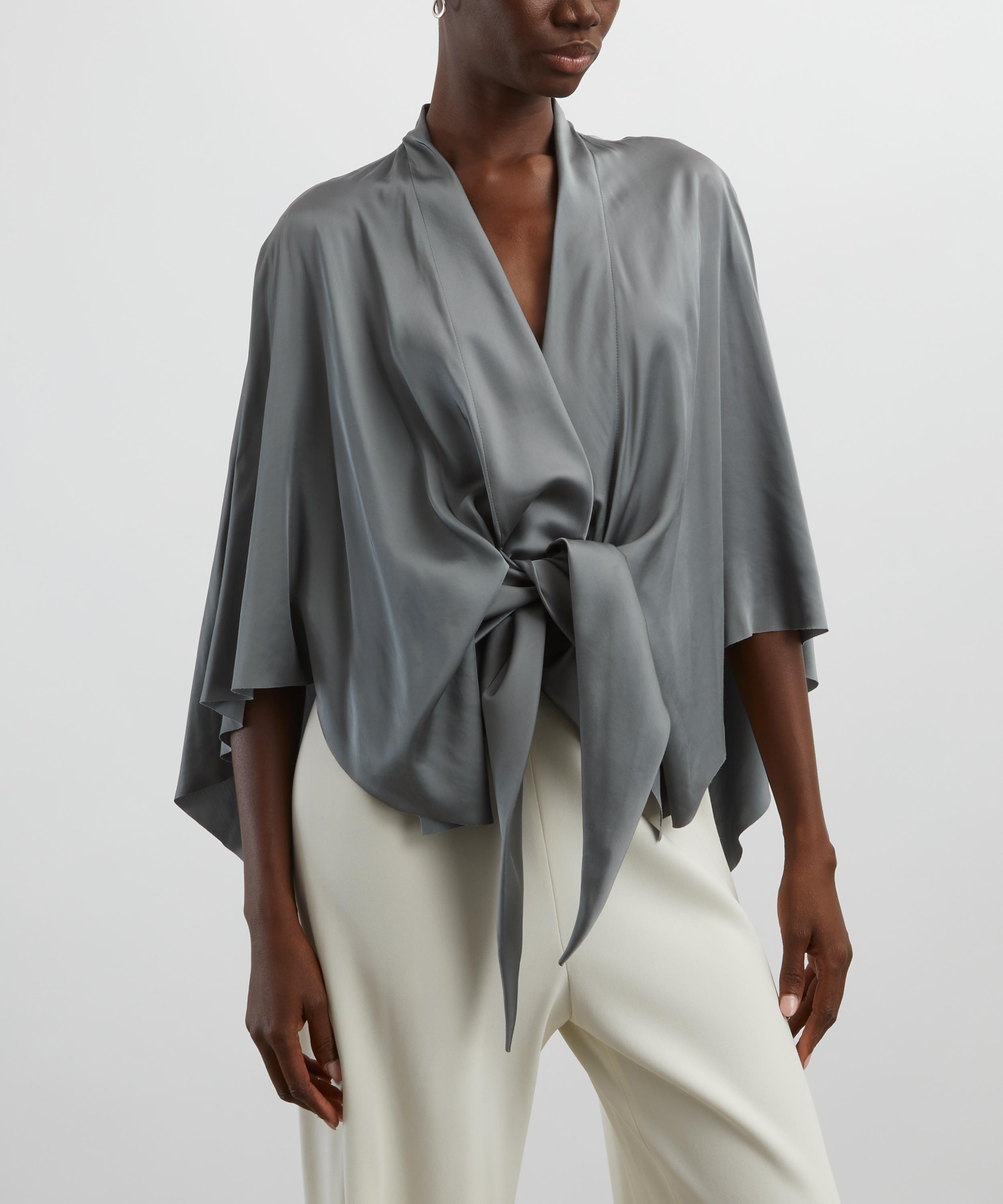 Rick Owens - Washed Indigo Half Moon Top image number 2