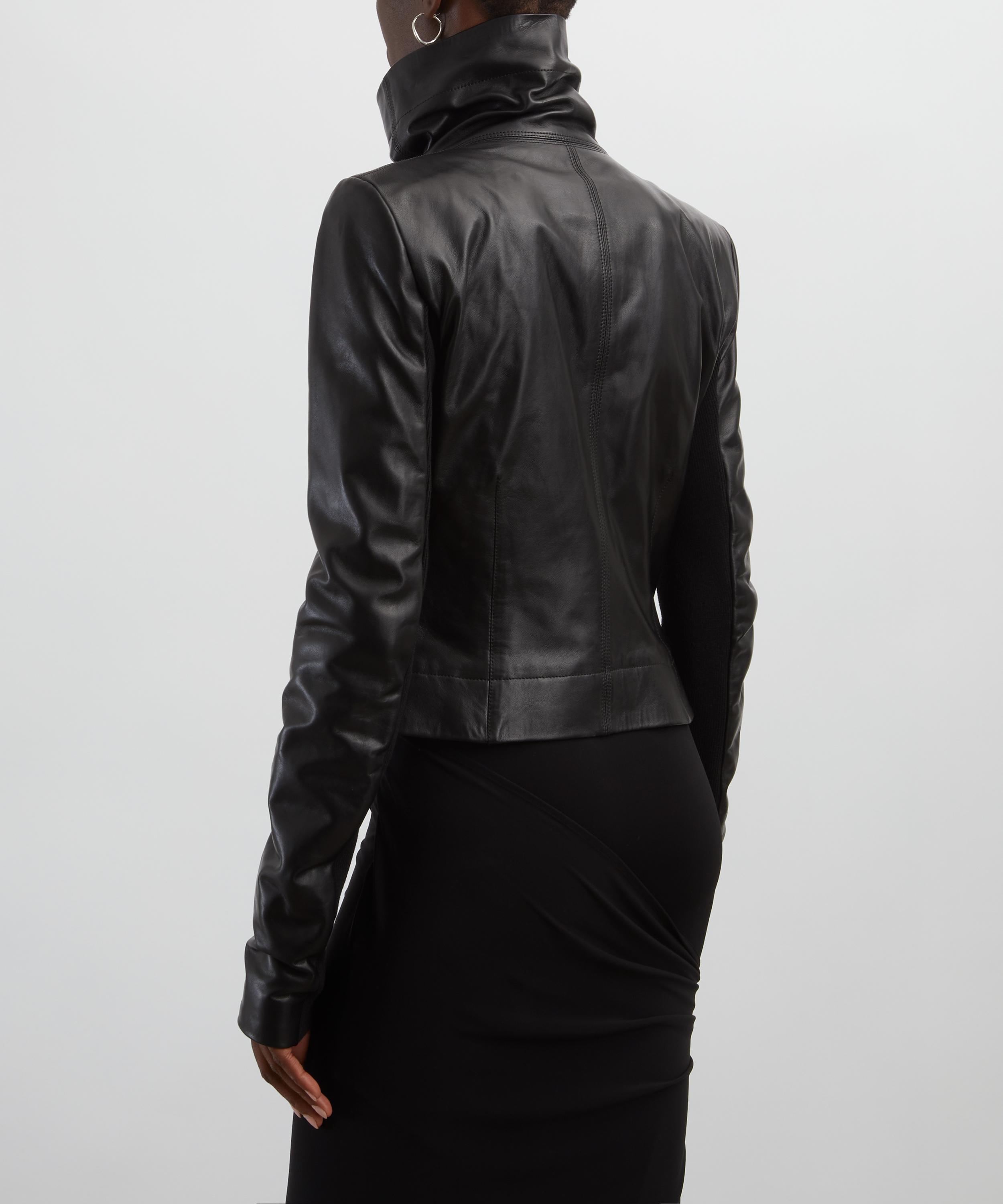 Rick Owens - Low Neck Biker Jacket image number 3