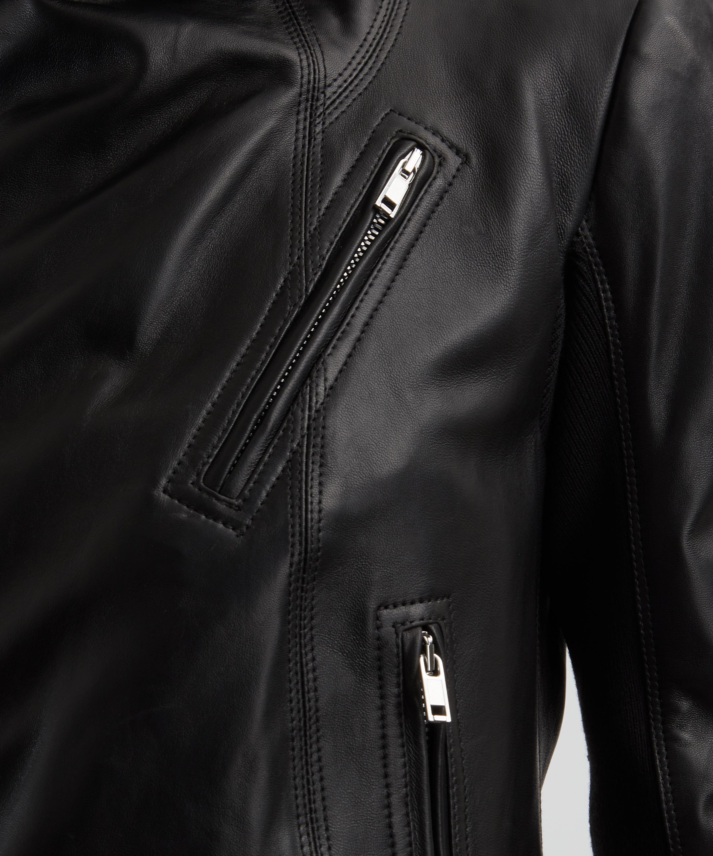 Rick Owens - Low Neck Biker Jacket image number 4