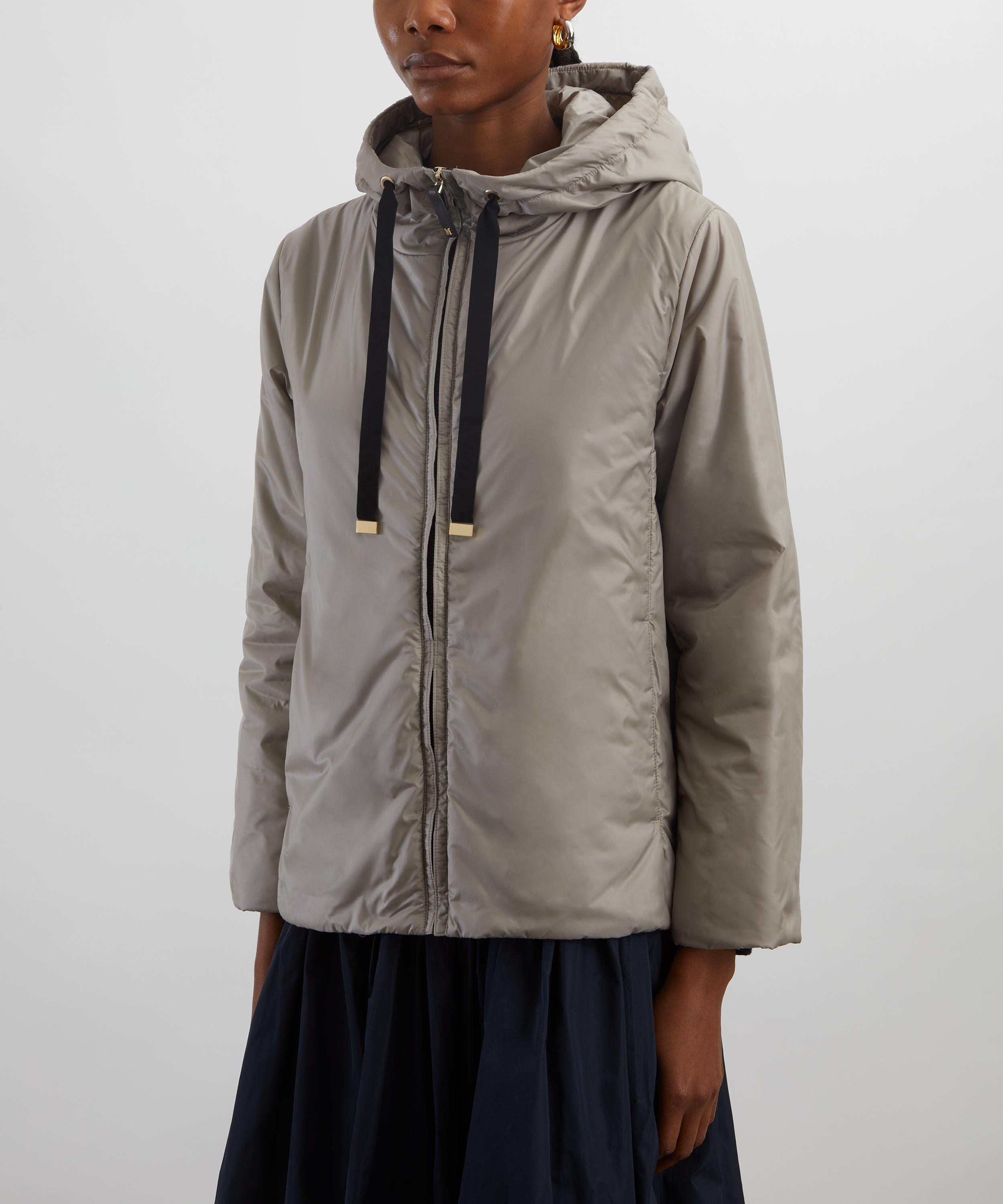 Max Mara - Light Grey Greenh Padded Hooded Jacket in Water-Repellent Canvas image number 2