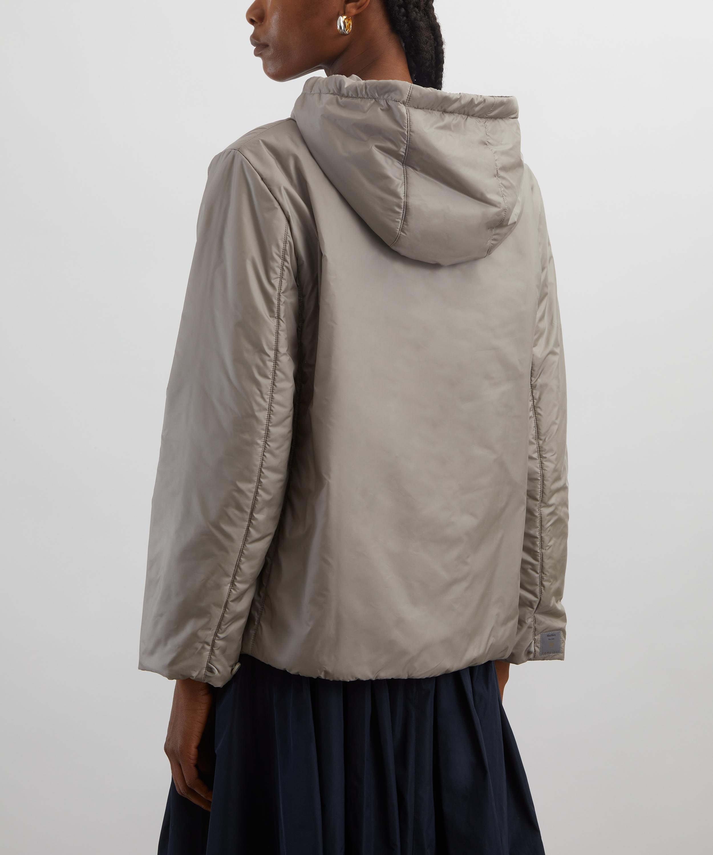 Max Mara - Light Grey Greenh Padded Hooded Jacket in Water-Repellent Canvas image number 3