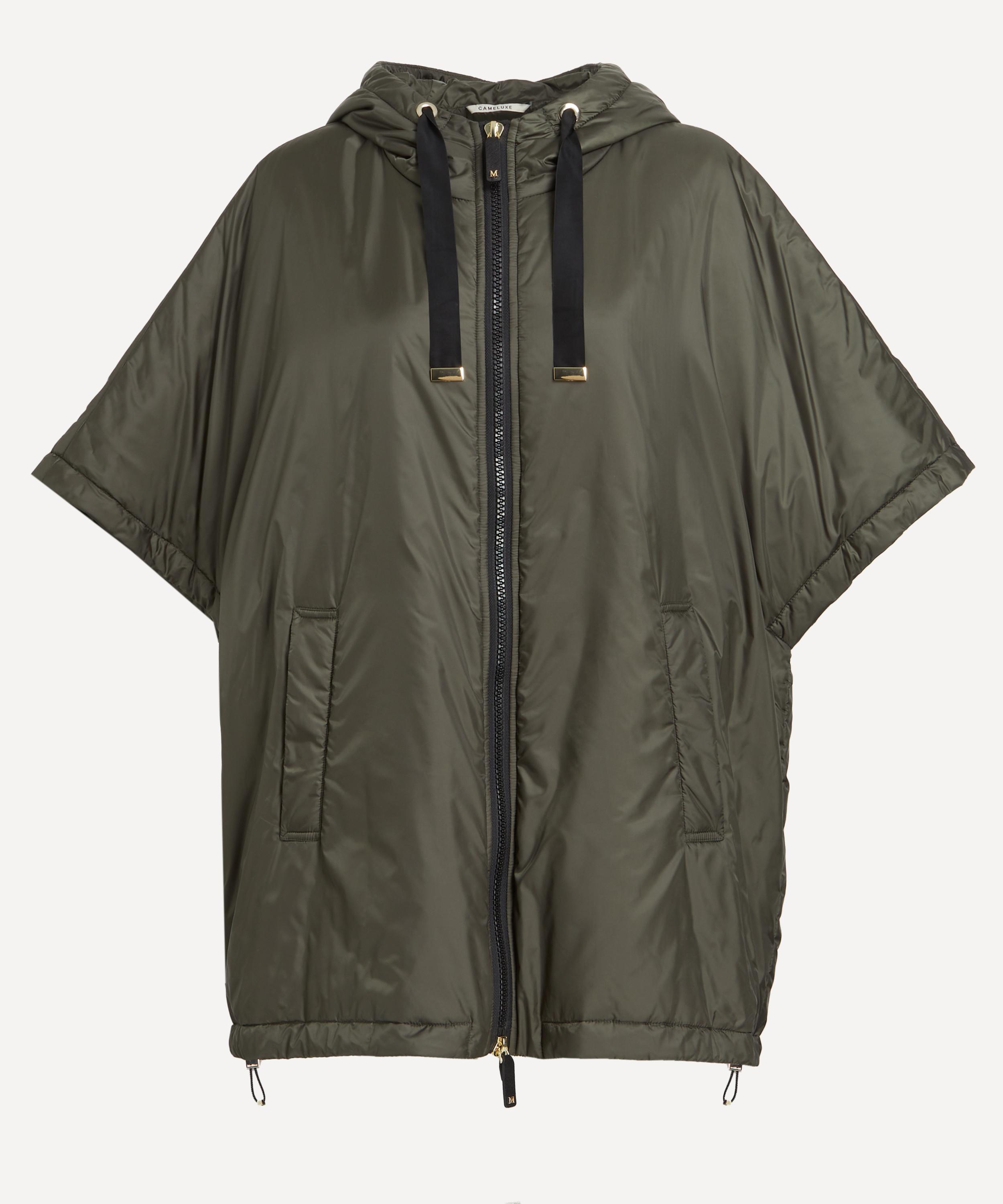 Max Mara - Kaki Greenci Padded Cape in Water-Repellent Canvas image number 0