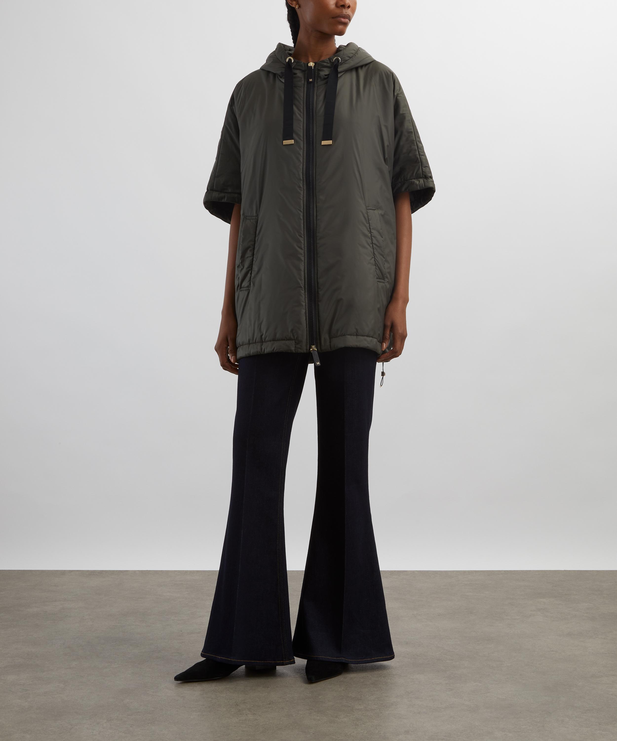 Max Mara - Kaki Greenci Padded Cape in Water-Repellent Canvas image number 1