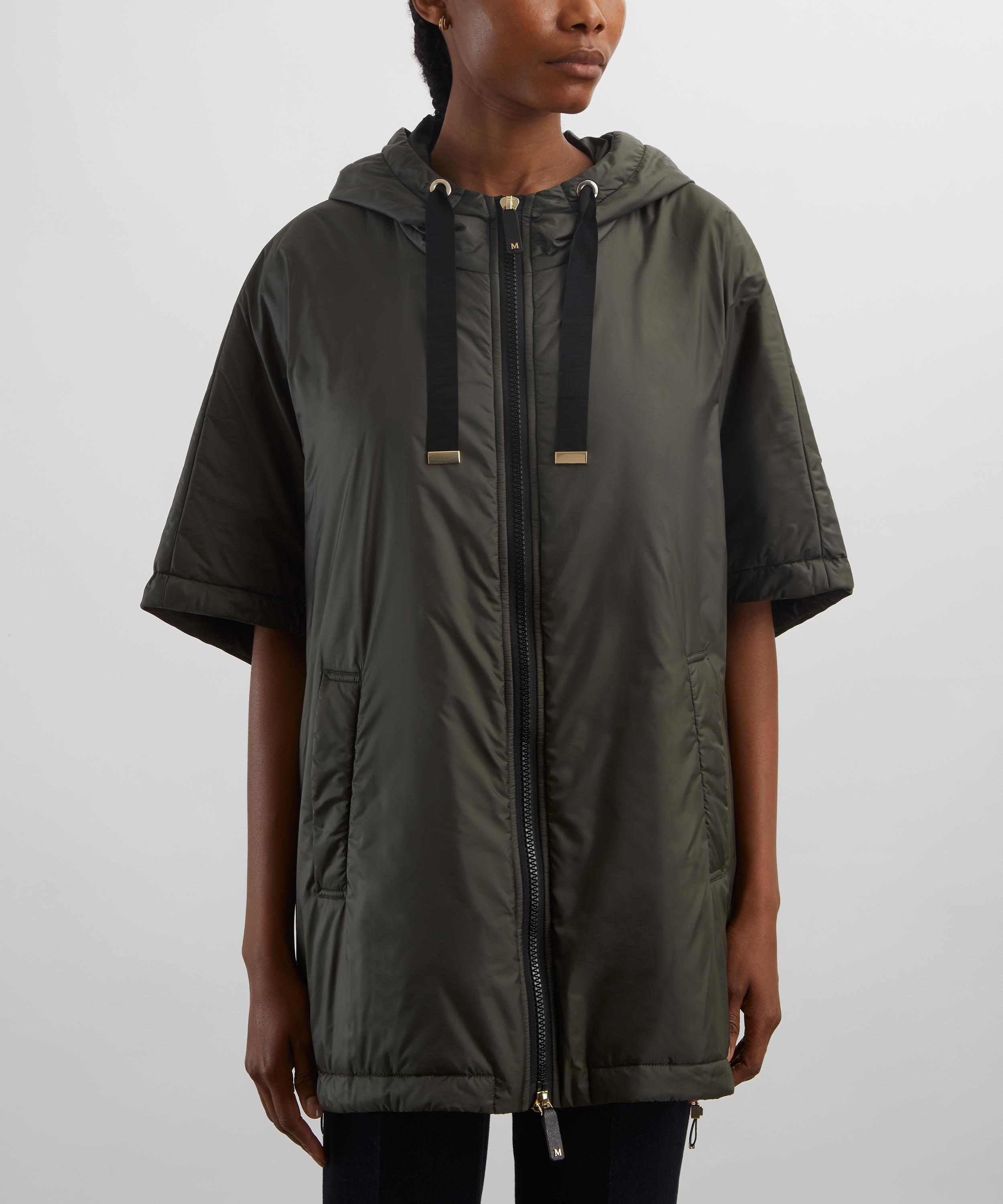 Max Mara - Kaki Greenci Padded Cape in Water-Repellent Canvas image number 2