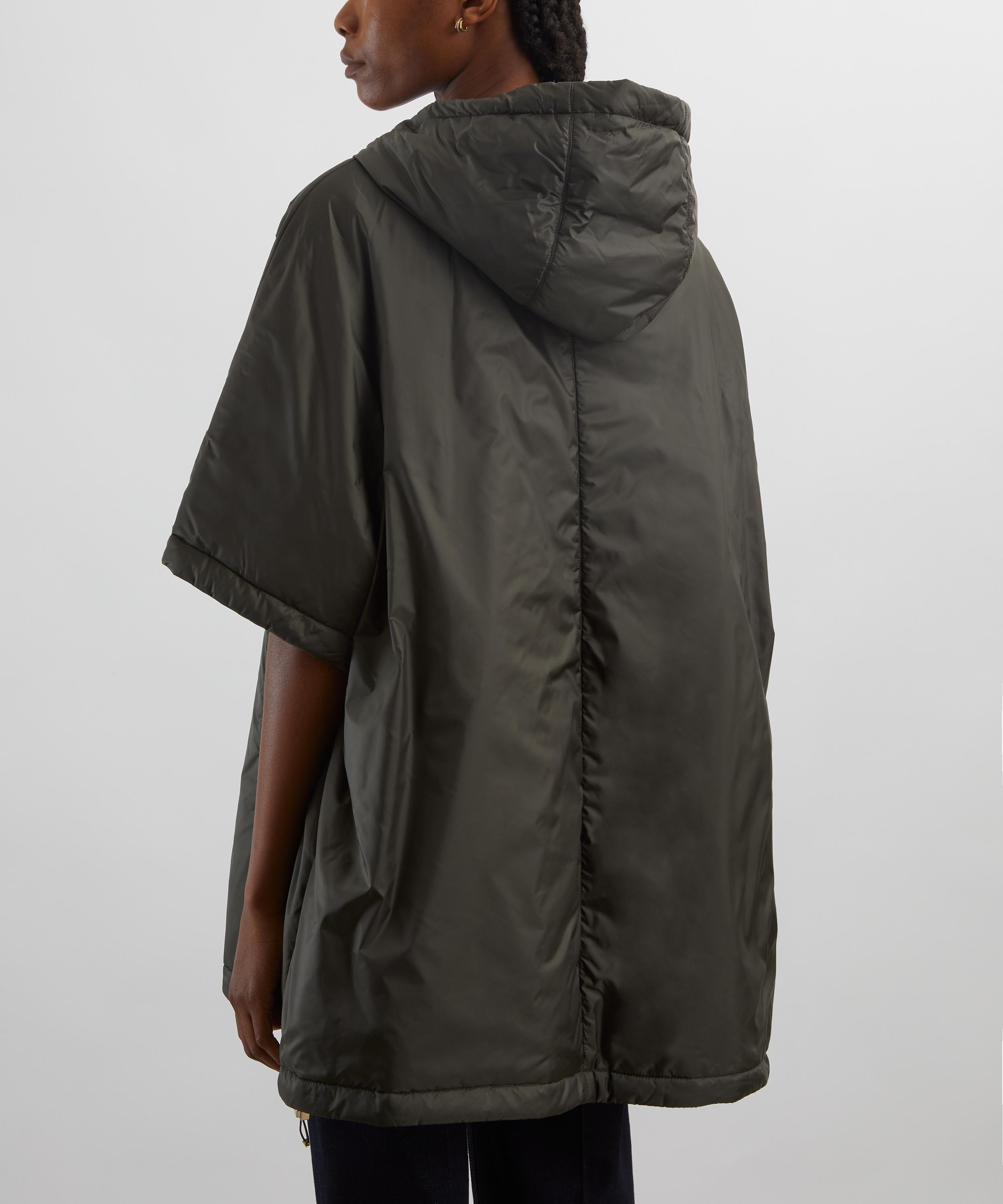 Max Mara - Kaki Greenci Padded Cape in Water-Repellent Canvas image number 3