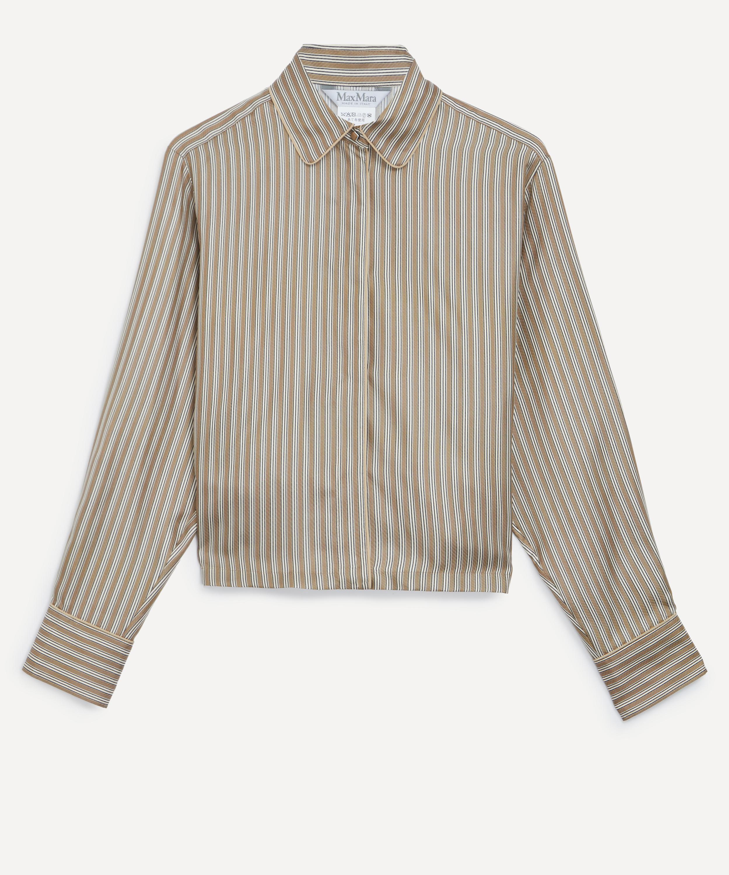 Max Mara - Brama Printed Silk Cropped Shirt image number 0