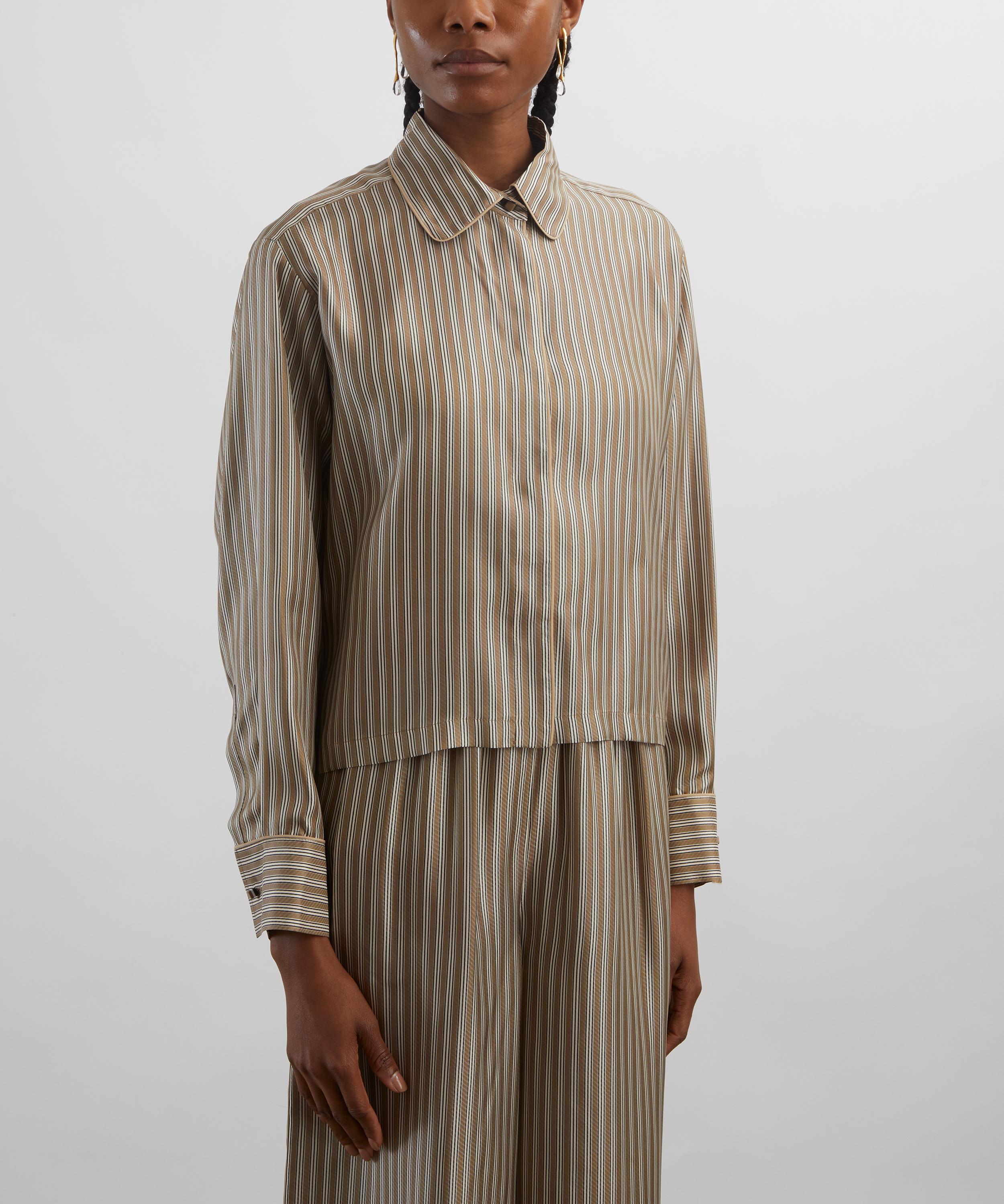 Max Mara - Brama Printed Silk Cropped Shirt image number 2