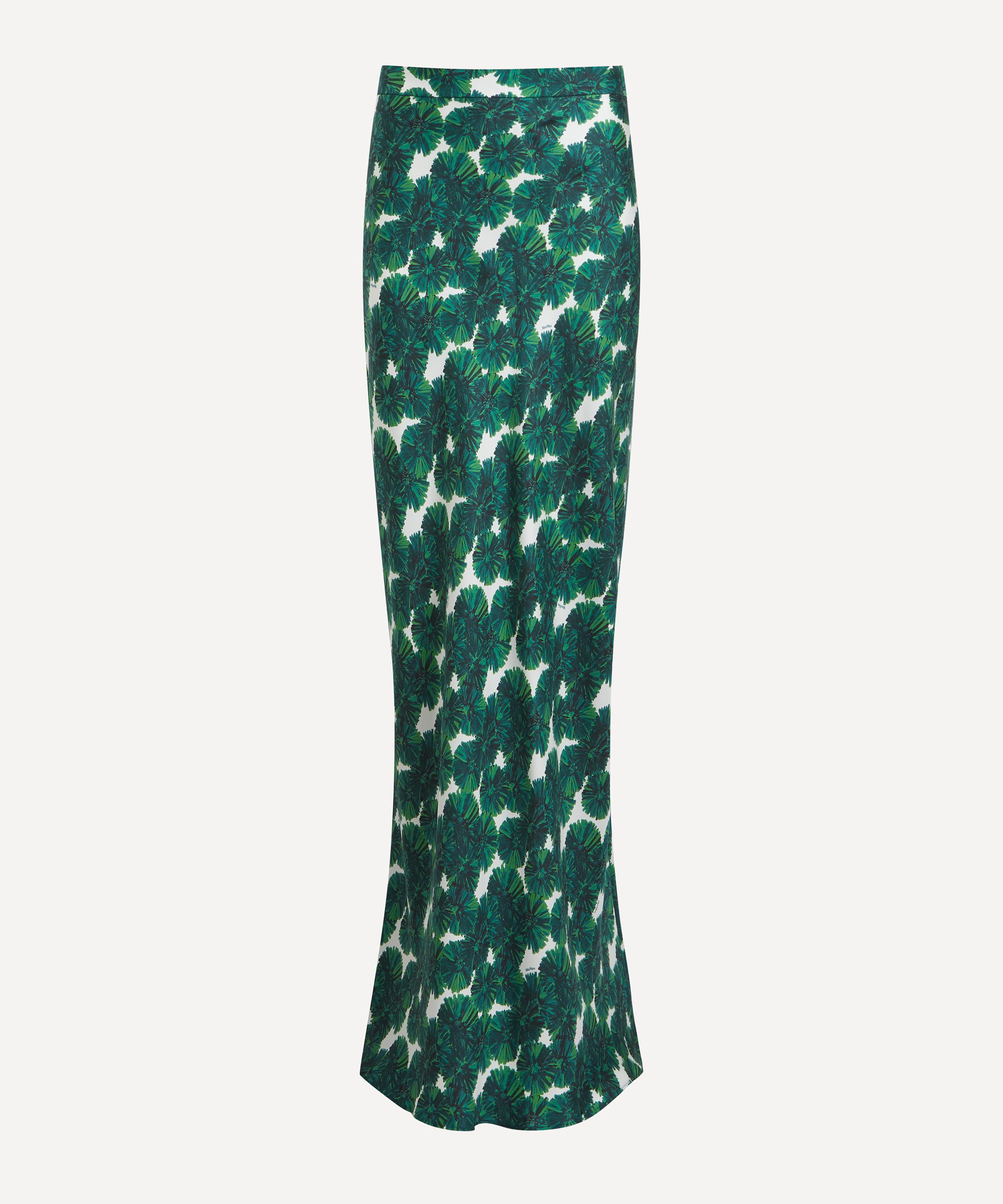 Max Mara - Emerald Recital Silk Maxi Skirt image number 0