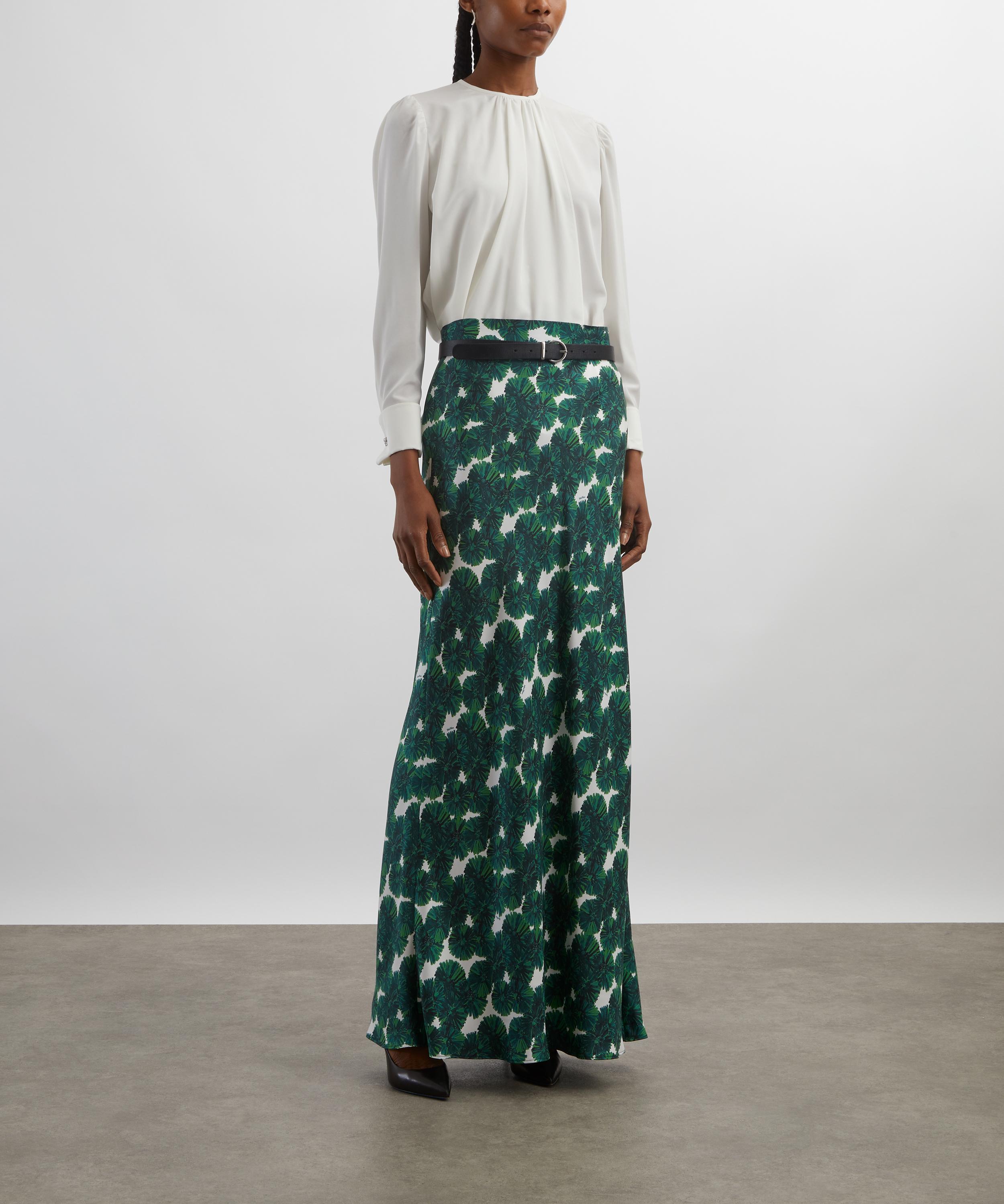 Max Mara - Emerald Recital Silk Maxi Skirt image number 1