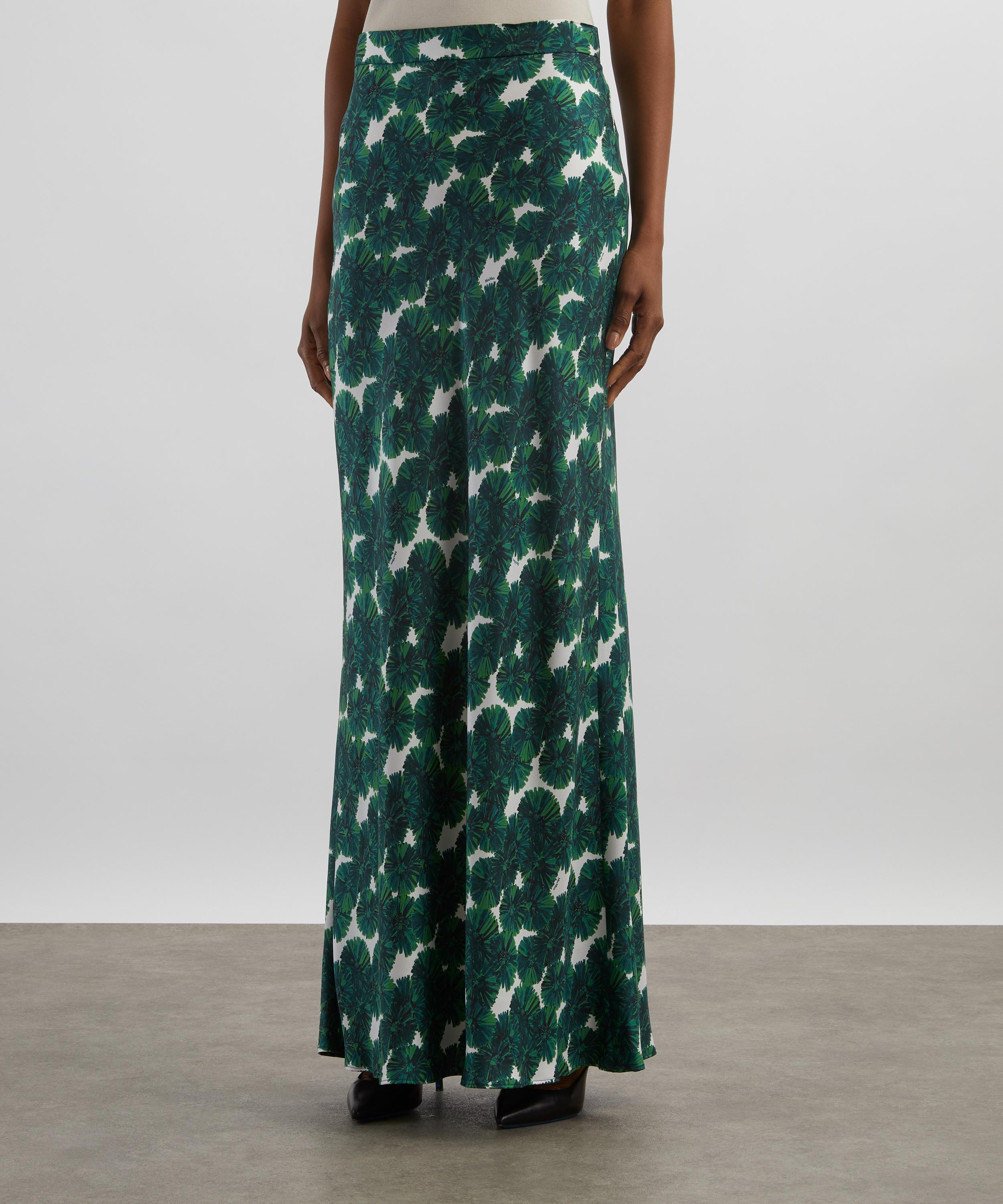 Max Mara - Emerald Recital Silk Maxi Skirt image number 2
