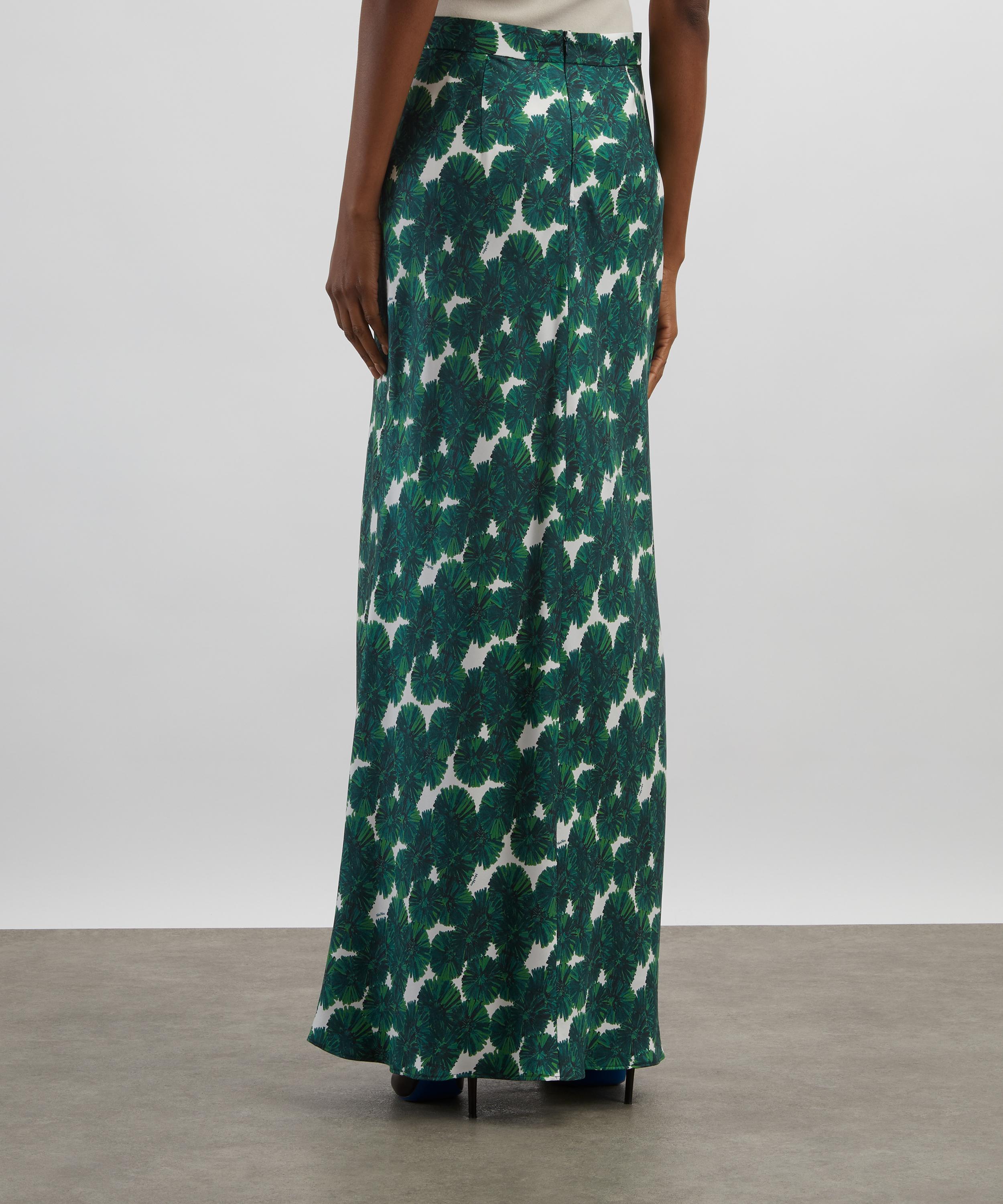 Max Mara - Emerald Recital Silk Maxi Skirt image number 3