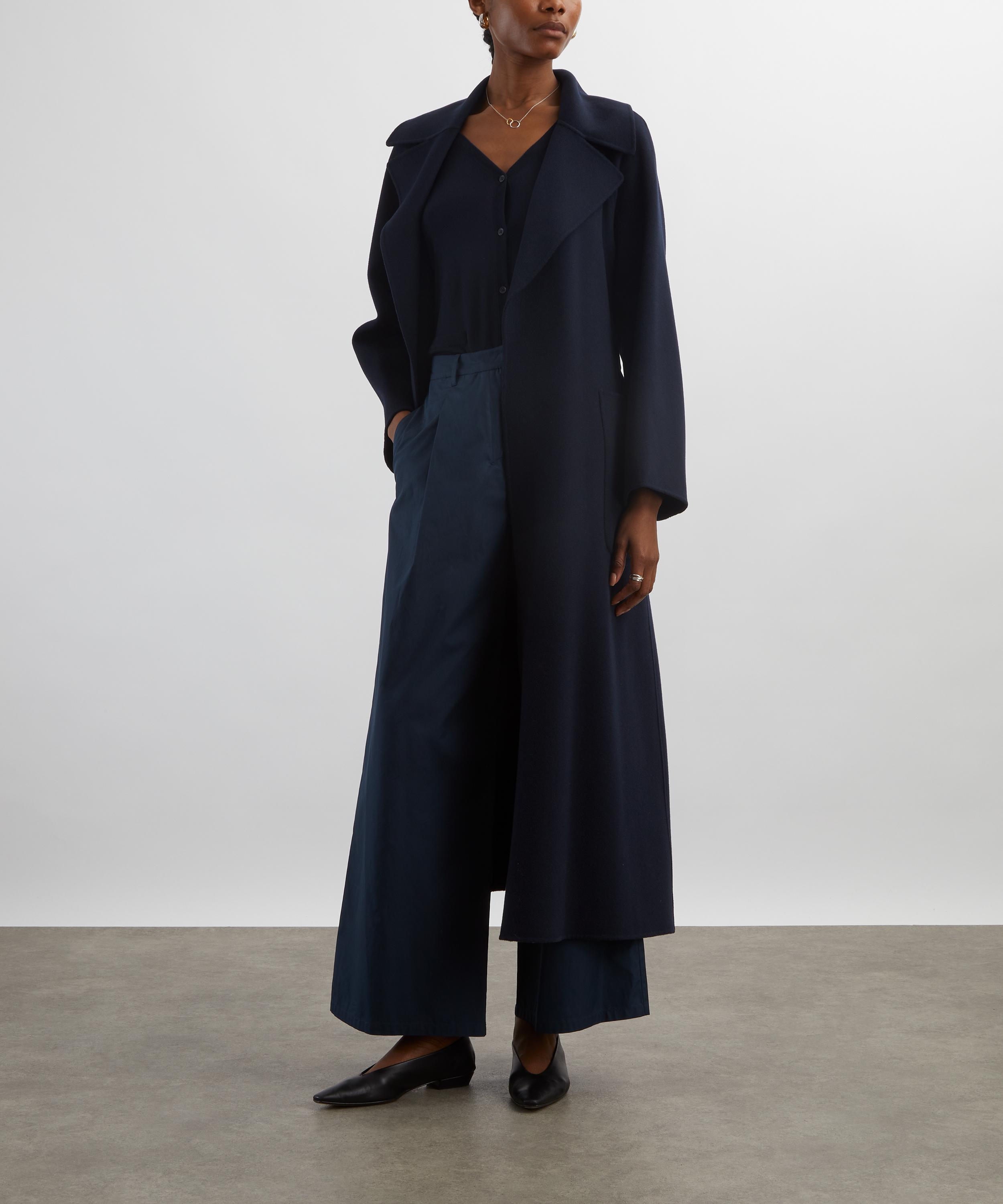 S Max Mara - Midnight Blue Doris Wool Robe Coat image number 1
