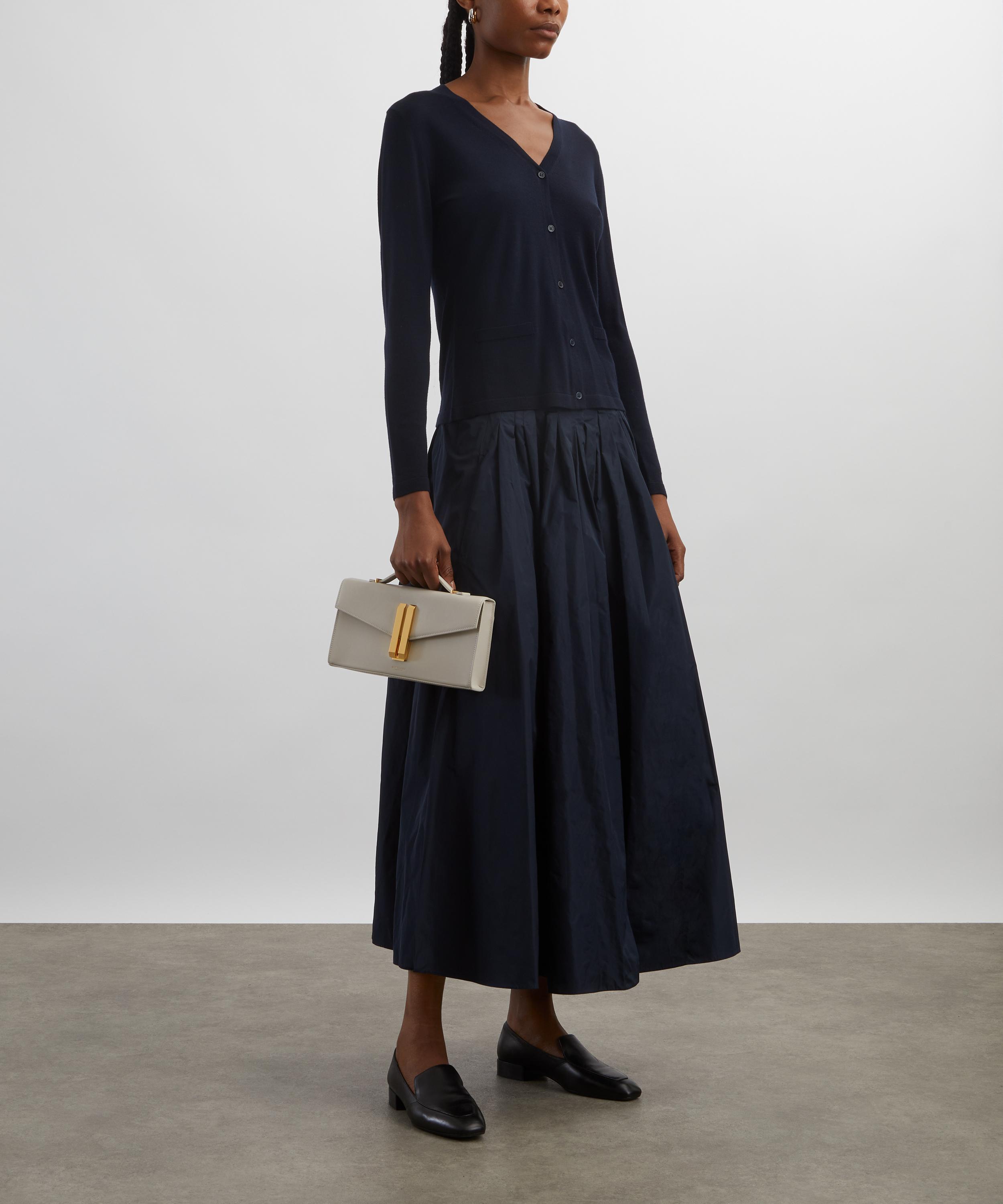 S Max Mara - Ultramarine Jokey Pleated Taffeta Skirt image number 1
