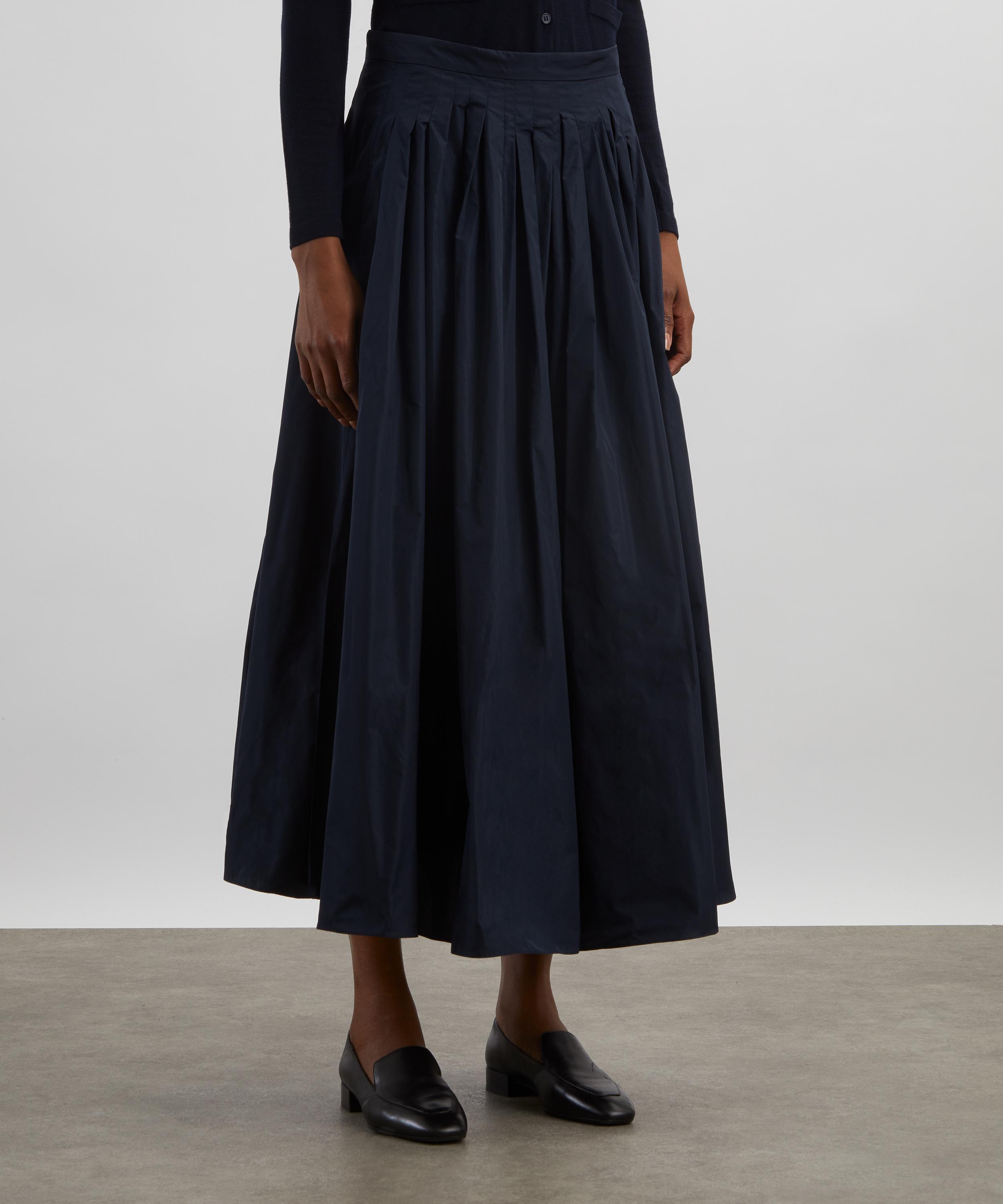 S Max Mara - Ultramarine Jokey Pleated Taffeta Skirt image number 2