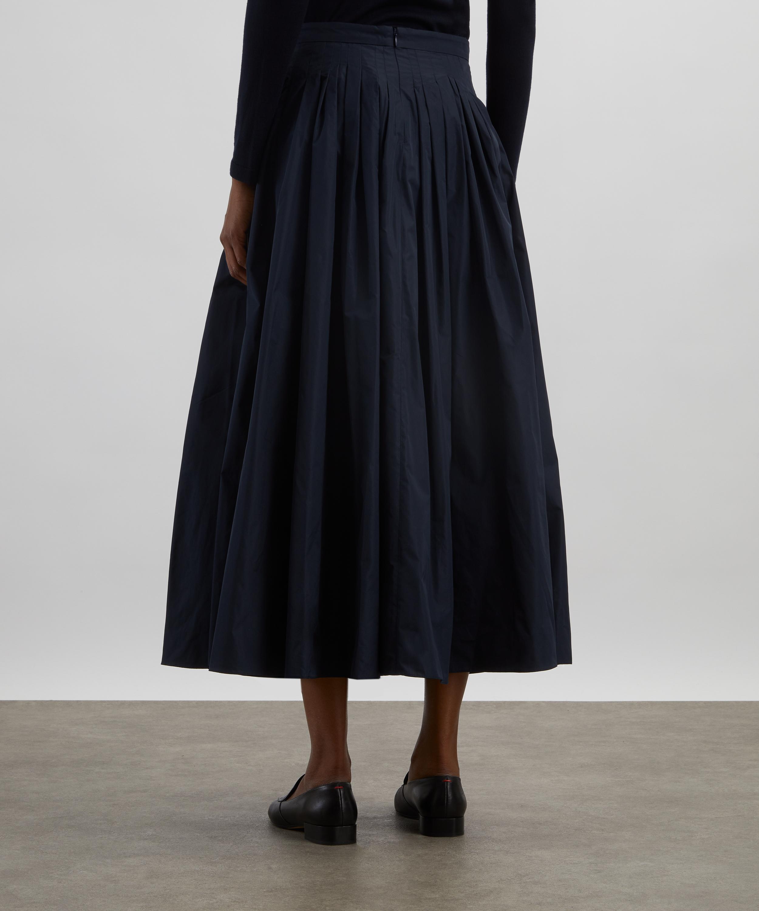S Max Mara - Ultramarine Jokey Pleated Taffeta Skirt image number 3
