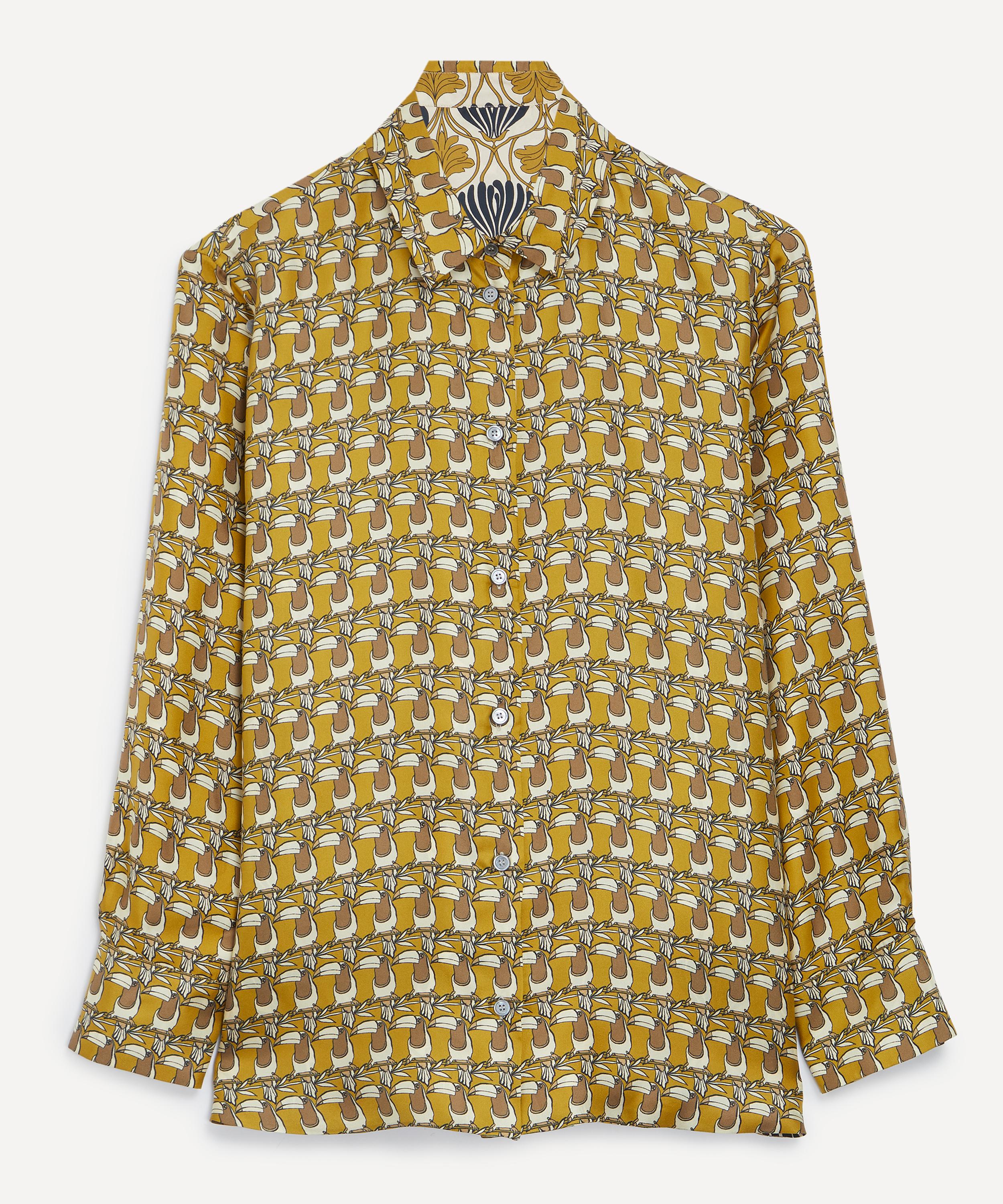 S Max Mara - Timec Reversible Printed Silk Shirt image number 0