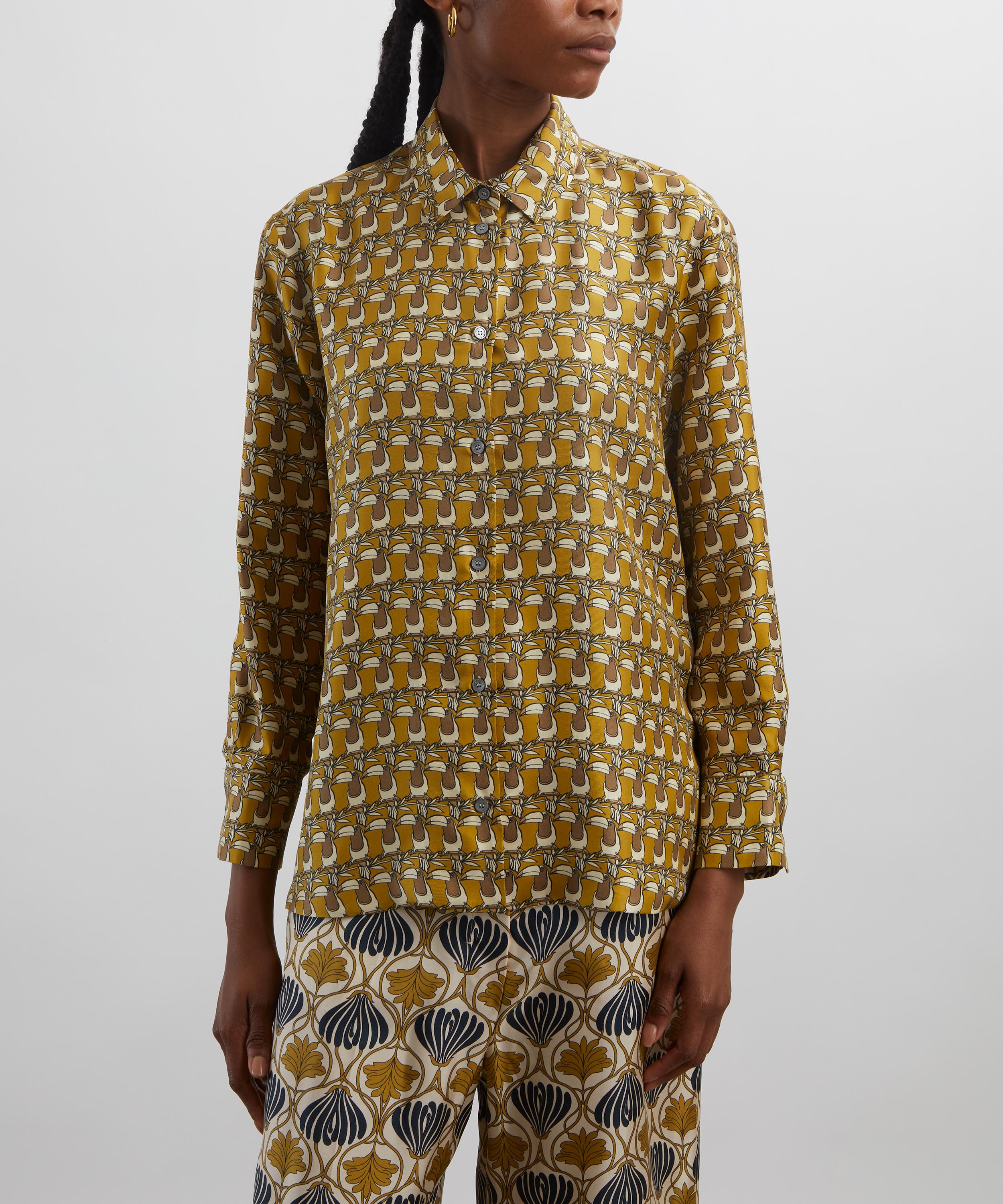 S Max Mara - Timec Reversible Printed Silk Shirt image number 2