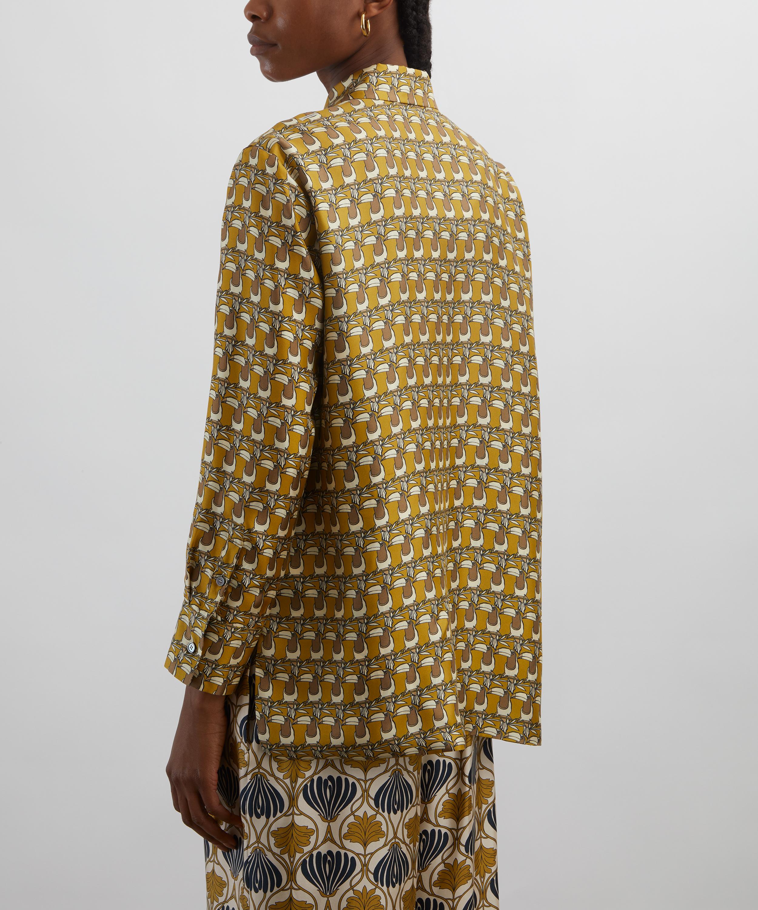 S Max Mara - Timec Reversible Printed Silk Shirt image number 3