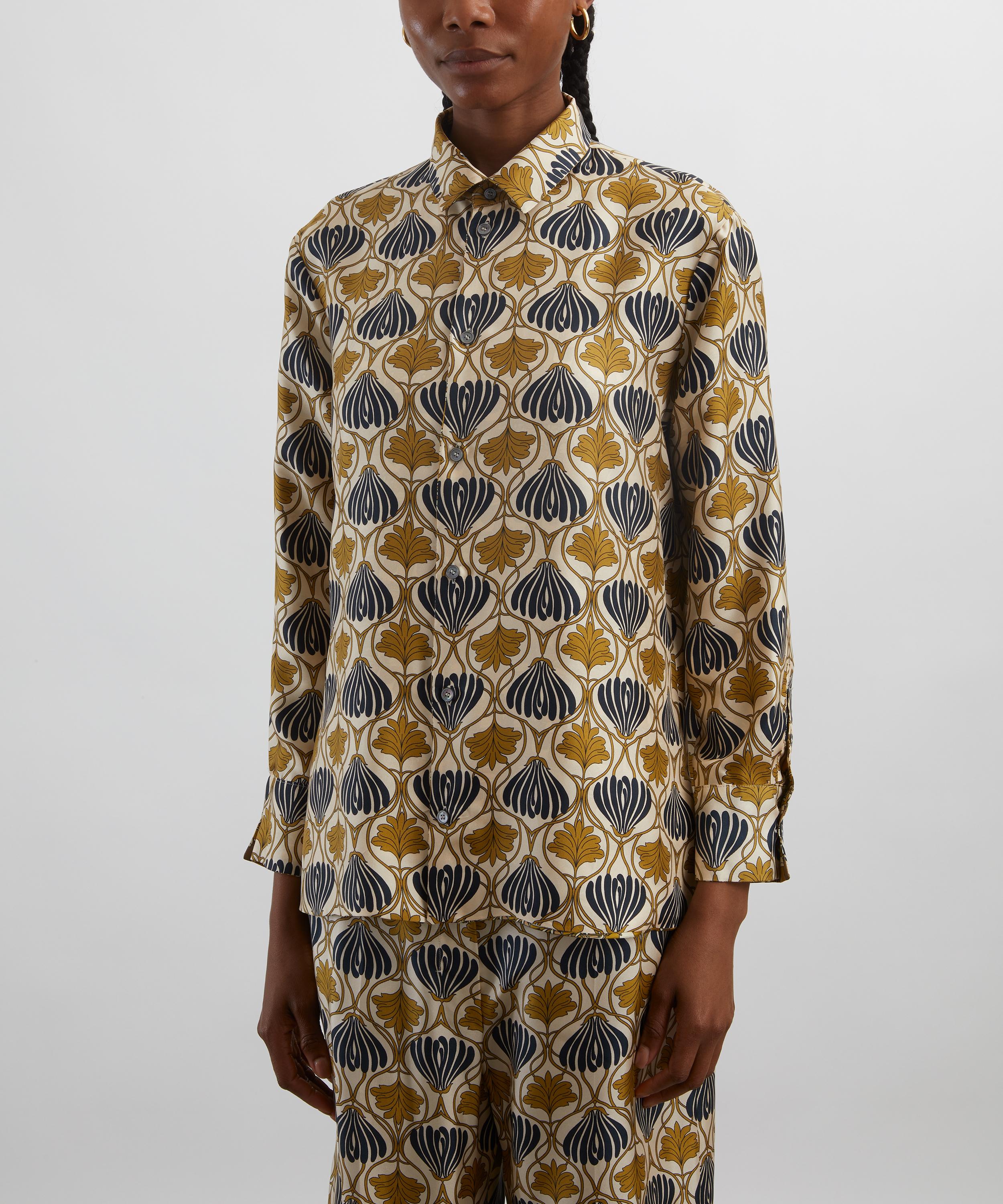 S Max Mara - Timec Reversible Printed Silk Shirt image number 5