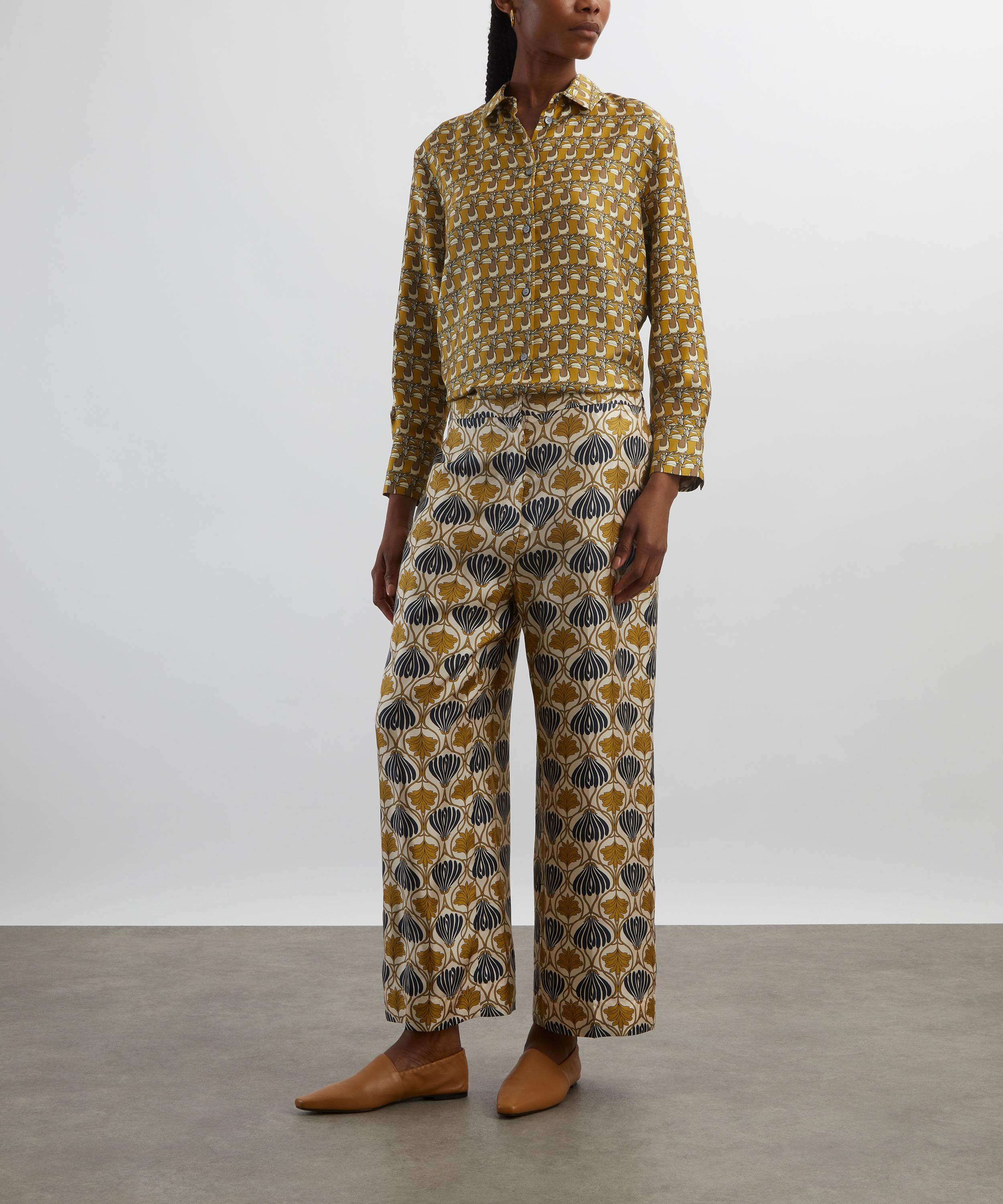 S Max Mara - Timec Printed Silk Trousers image number 1