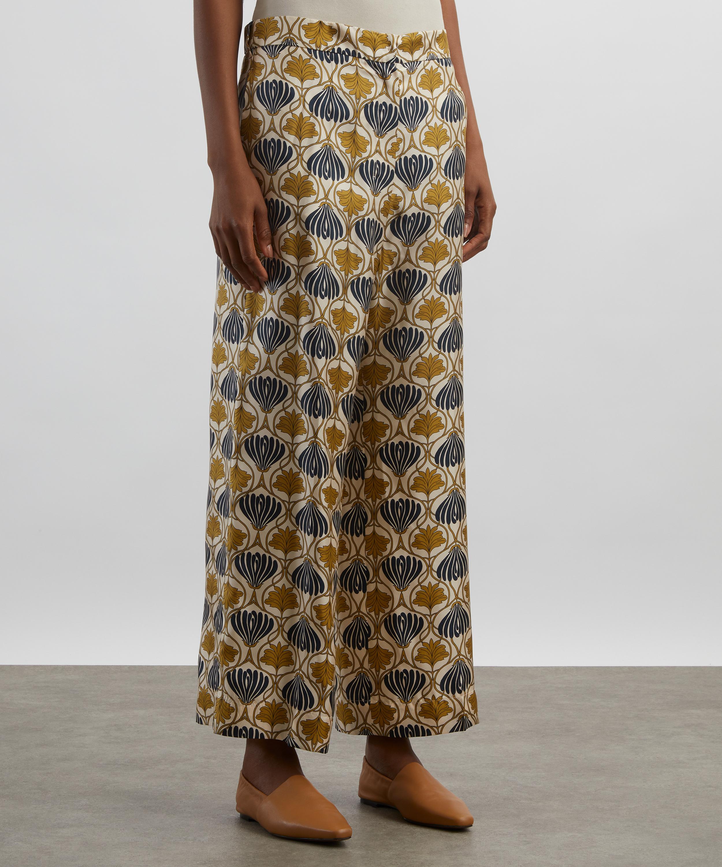 S Max Mara - Timec Printed Silk Trousers image number 2