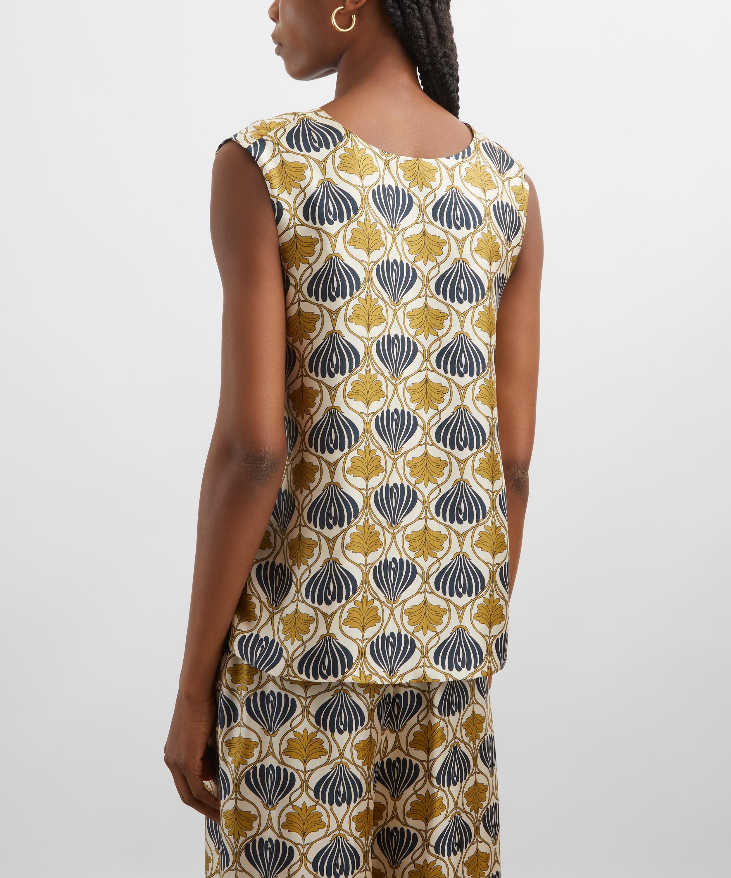 S Max Mara - Reversible Printed Silk Time Top image number 3