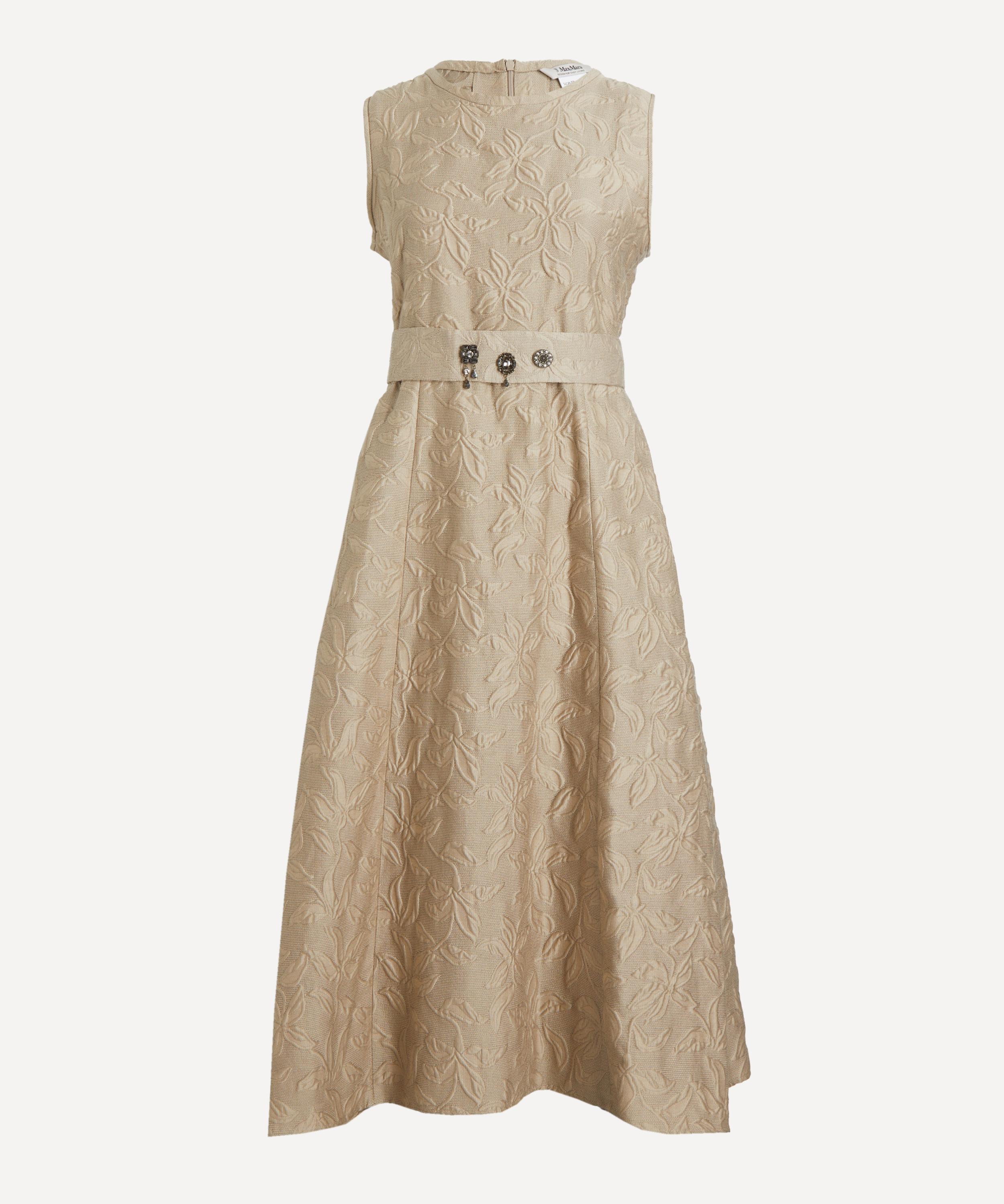 S Max Mara - Fiaba Belted Jacquard Dress