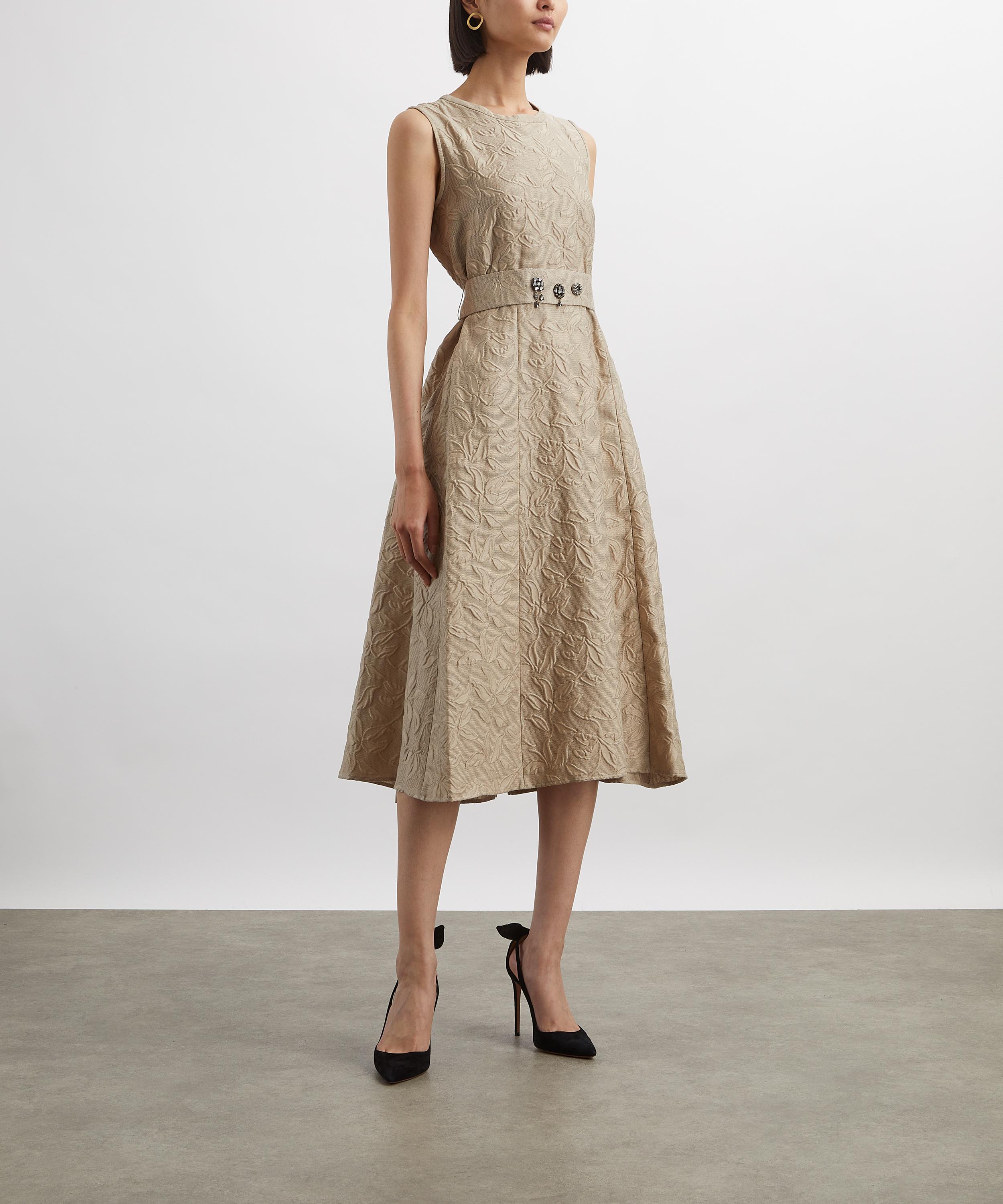 S Max Mara - Fiaba Belted Jacquard Dress image number 2