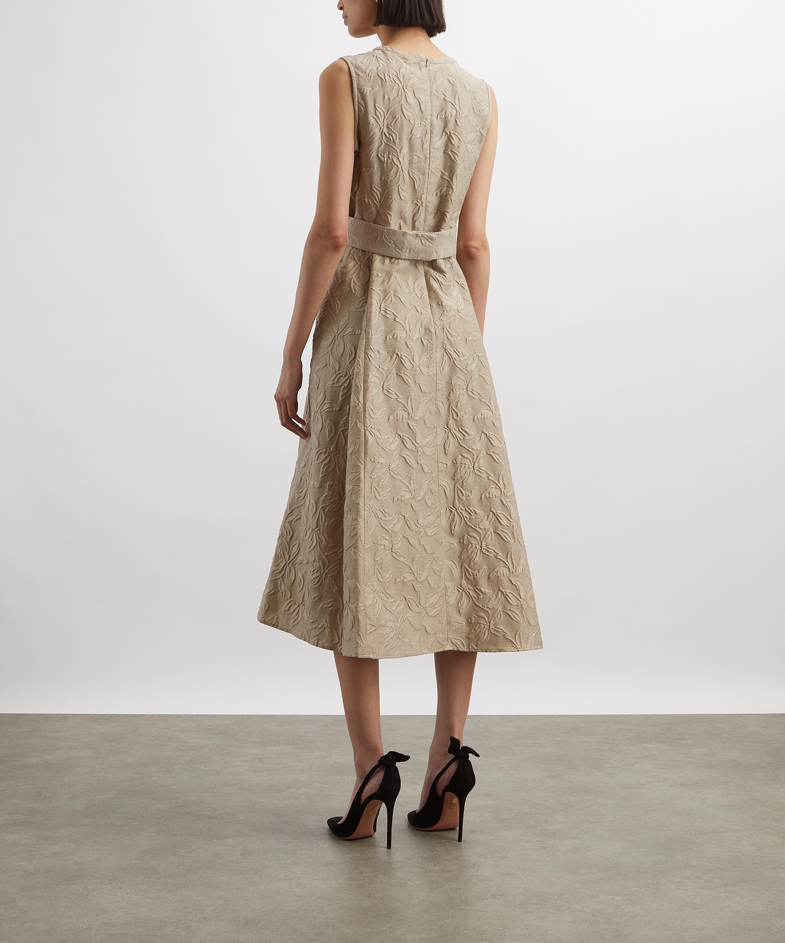 S Max Mara - Fiaba Belted Jacquard Dress image number 3