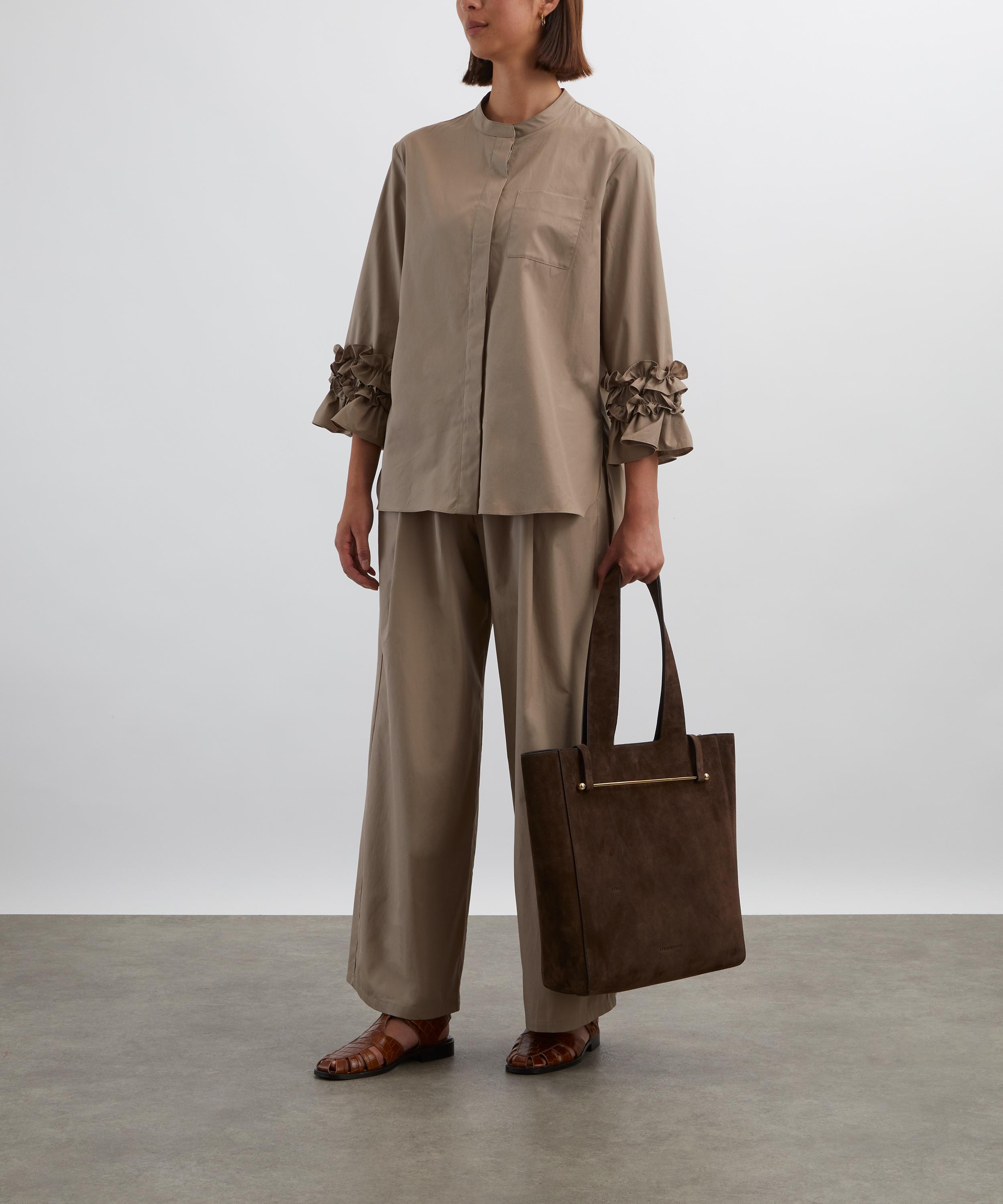 S Max Mara - Wide-Fit Cotton Poplin Trousers image number 1