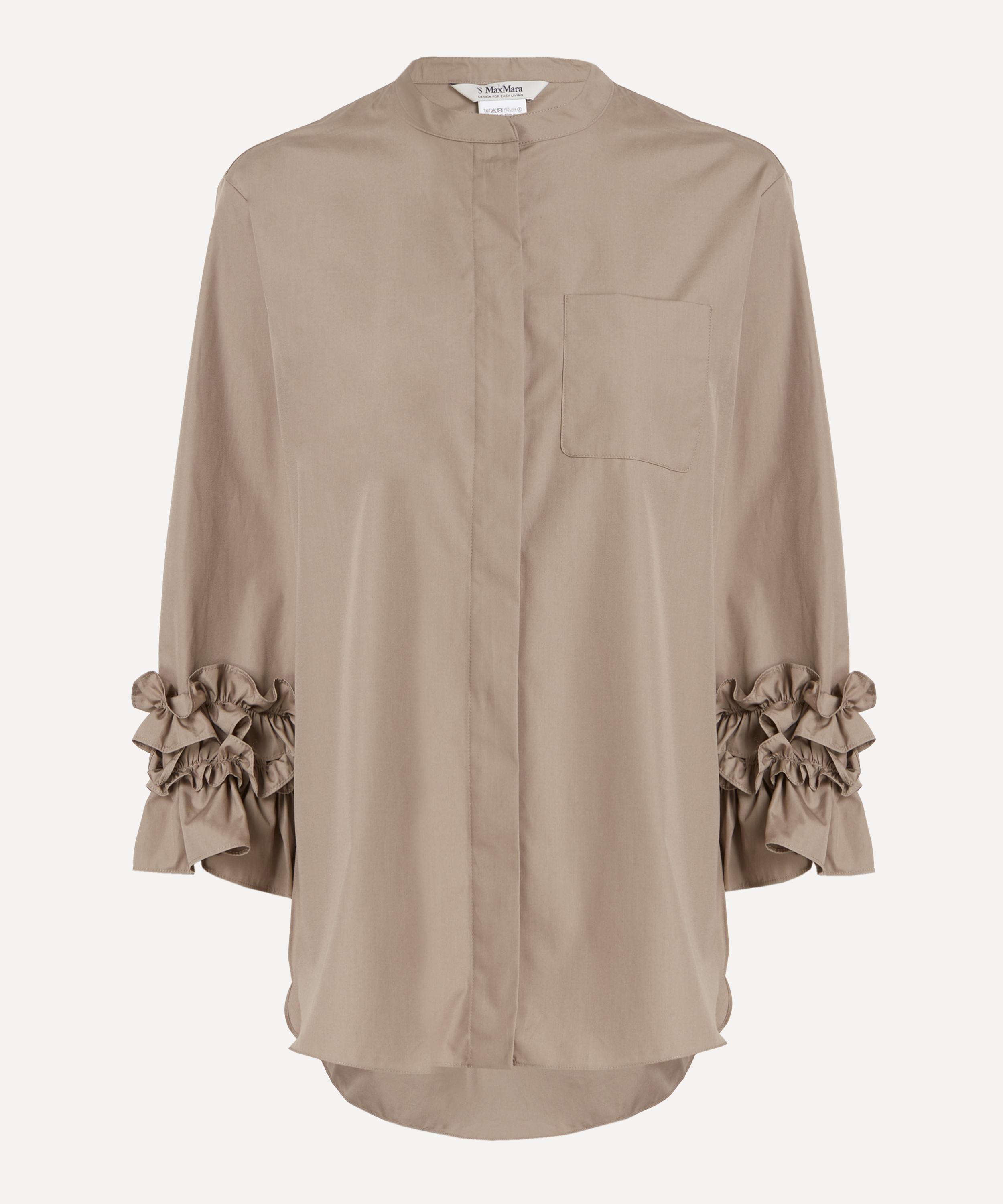 S Max Mara - Favola Flared Poplin Shirt image number 0