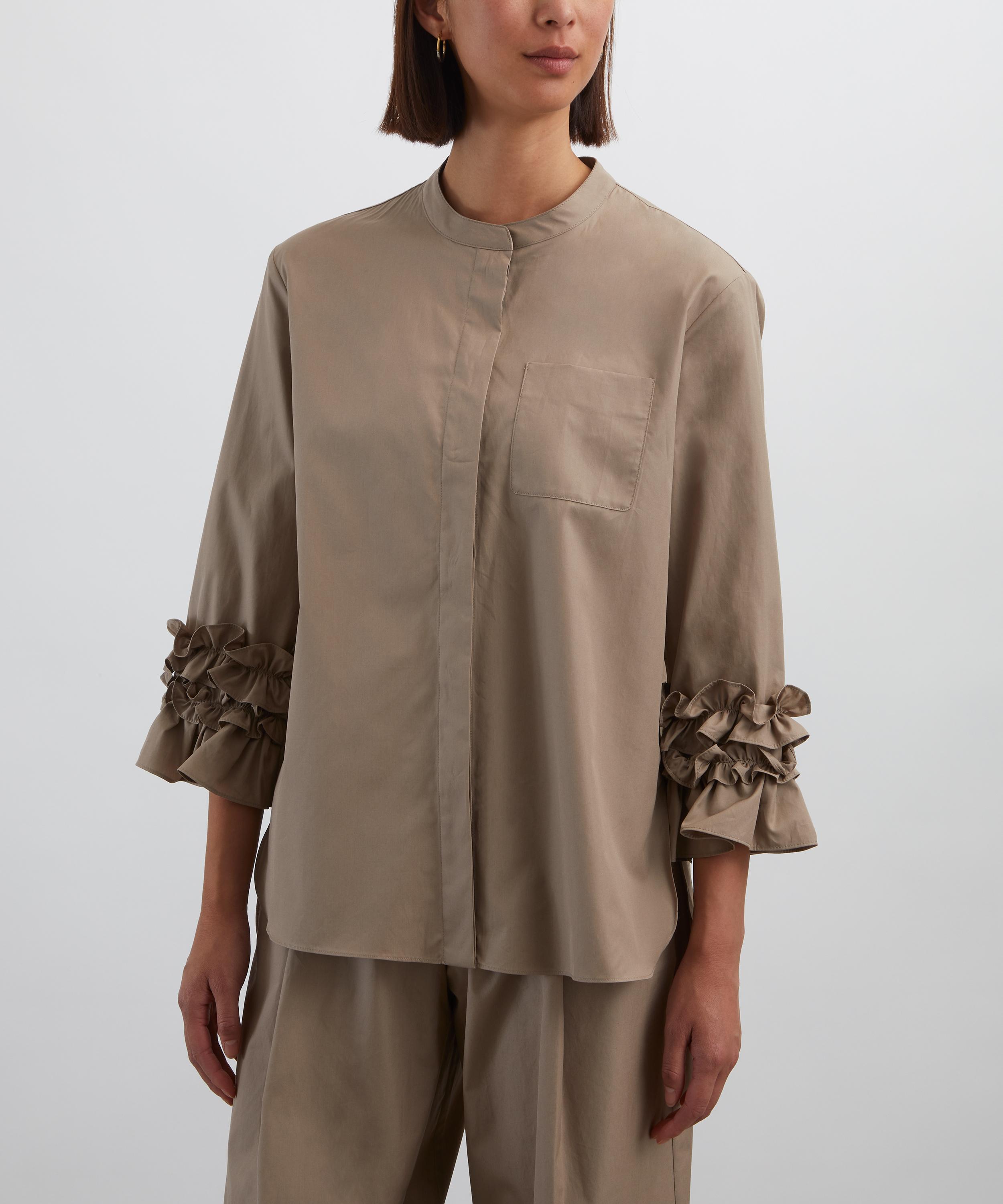 S Max Mara - Favola Flared Poplin Shirt image number 2