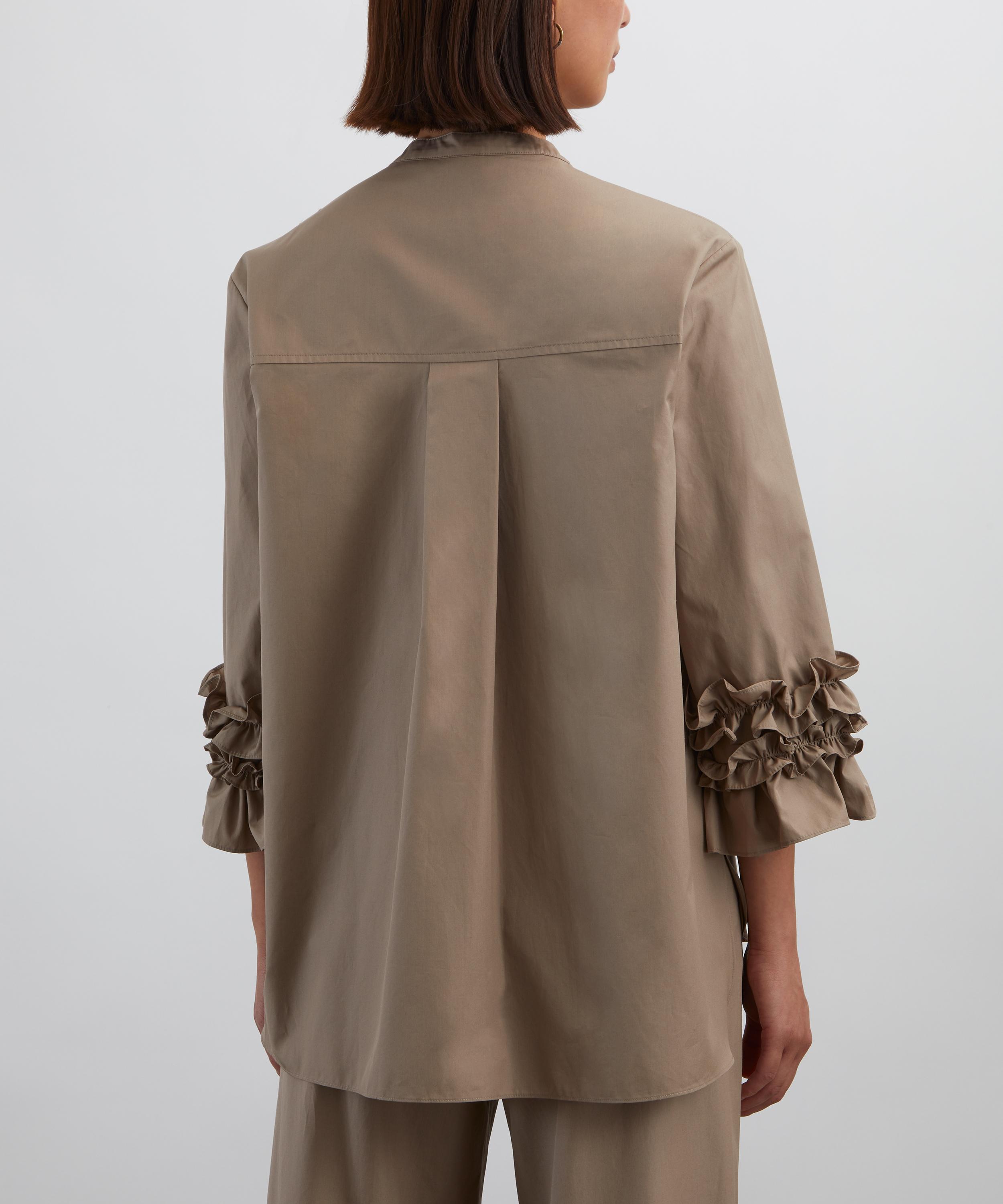 S Max Mara - Favola Flared Poplin Shirt image number 3