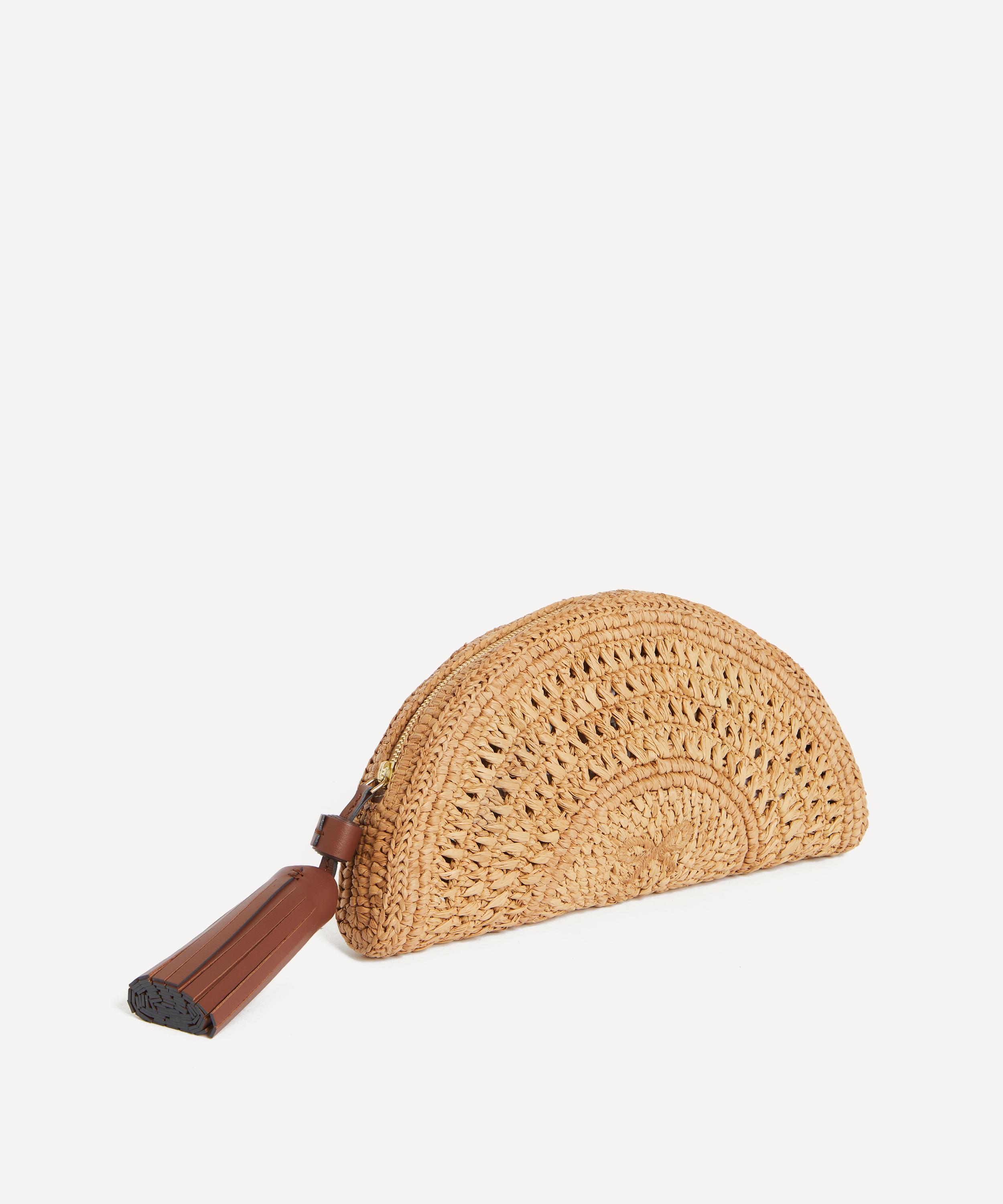 Anya Hindmarch - Half Moon Raffia Bow Clutch Bag image number 2